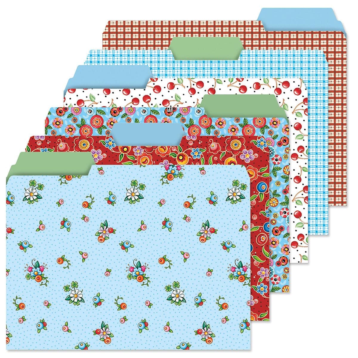 Current Mary Engelbreit File Folders Value Pack - Bulk Set of 24, 6 Pretty Decorative Designs, 1/3 Cut Tabs, Heavy-Duty Paper Stock, Office Supplies for Home & Work, 9-½” x 11-¾” Letter Size