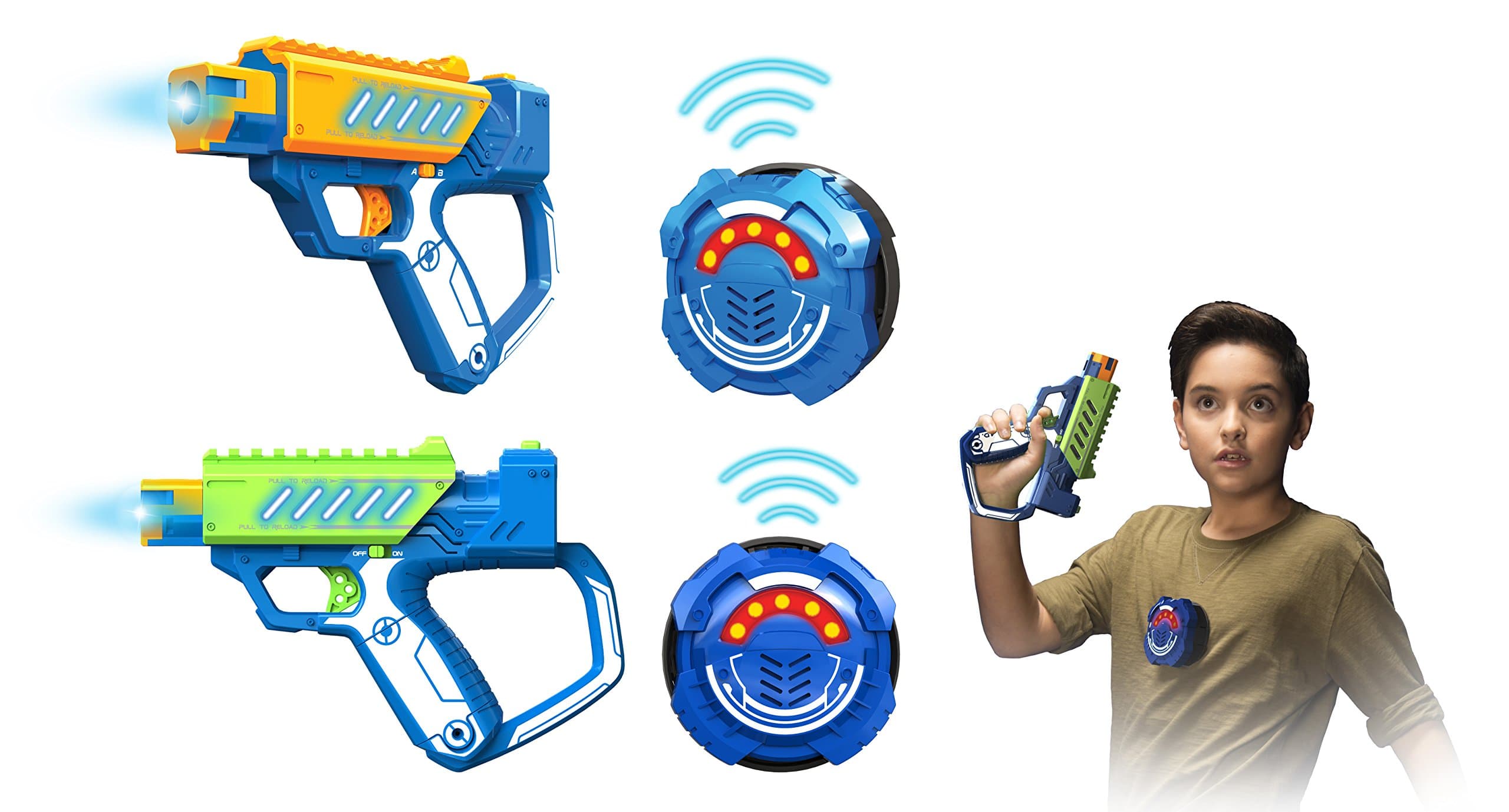 Silverlit Lazer M.A.D Gun Battle OPS Equiped with Basic Blaster x 2, M.A.D Target x 2, Upgradable