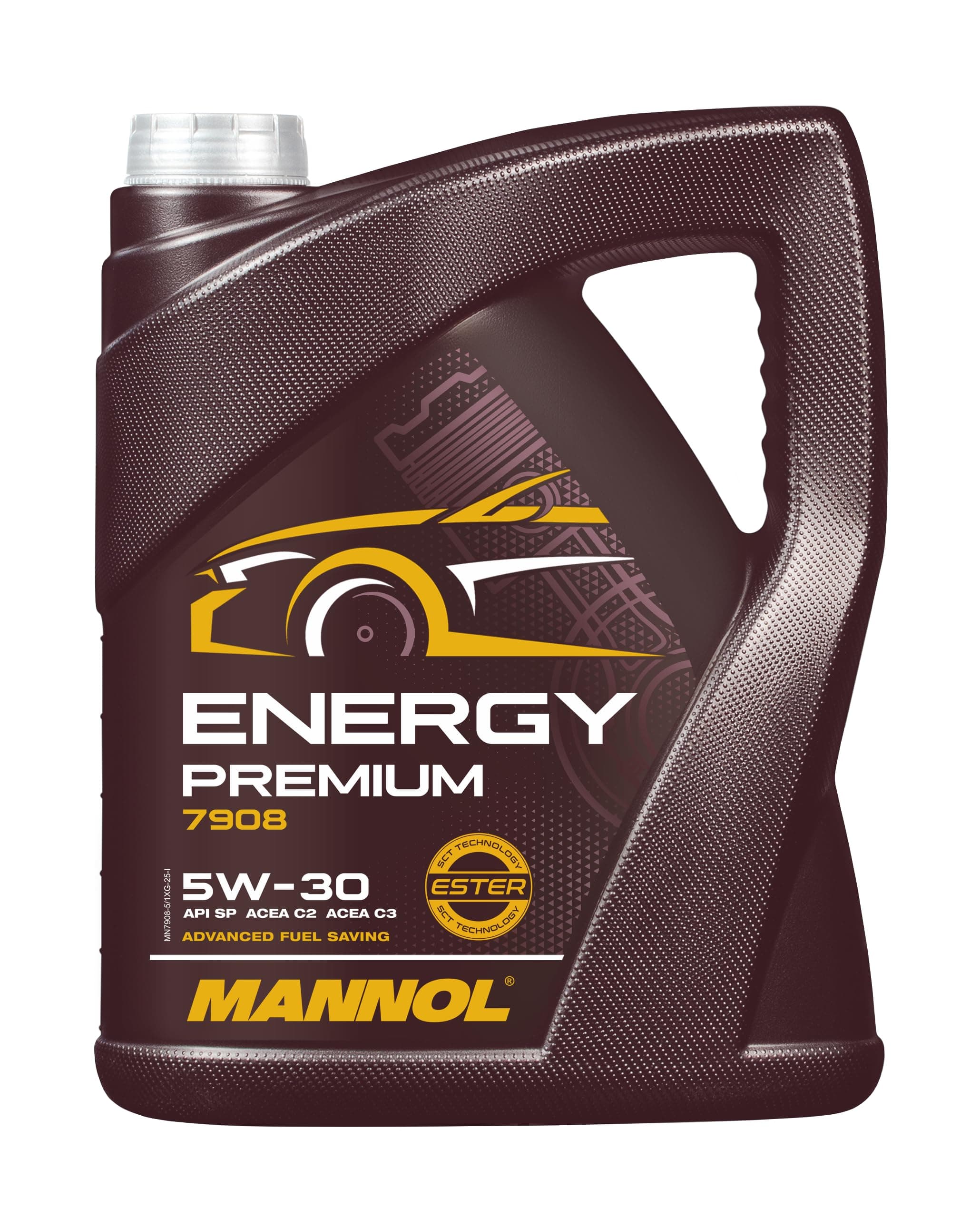 Mannol 5 Litre Energy 5W-30 Engine Oil 7908 API SN/CH-4 ACEA C2 Premium Synthetic Ester Technology