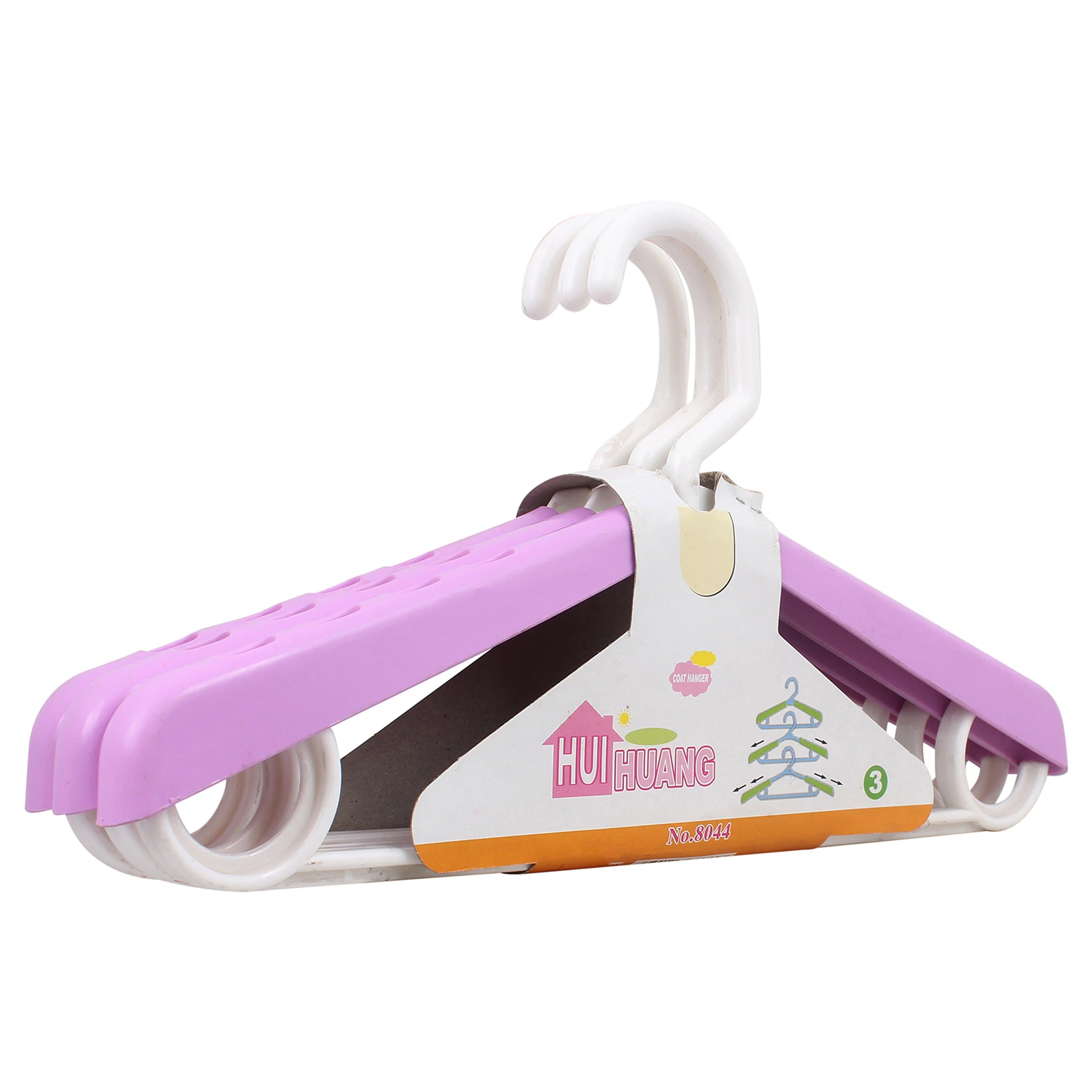 Baby Grow Multi Function Plastic Stretch Clothes Hanger Drying Rack 3PK (Purple) (Purple)