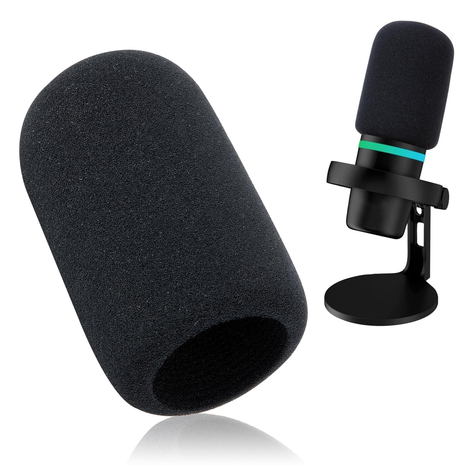 Foam Windscreen Compatible with HyperX Duo Cast Microphone - Pop Filter Foam Cover for HyperX DuoCast Condenser Gaming Microphone to Blocks Out Plosives
