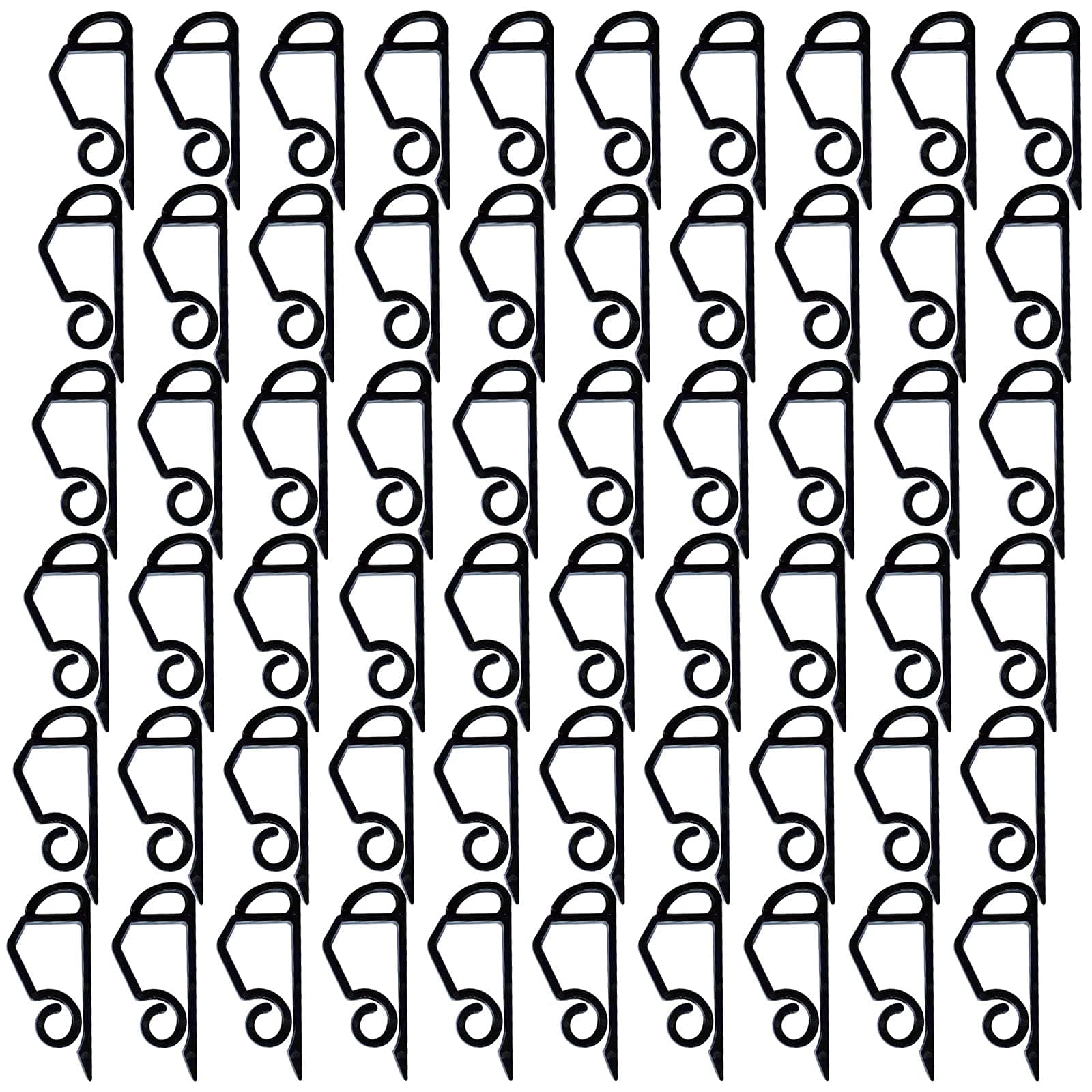 Karjiaja60 PCS Mini Plastic Gutter Hooks Clips Gutter Hanging Clips Guttering Hooks Gutter Clips Outdoor Light Hooks Clips for Outdoor Lights Black Outdoor Christmas Xmas String Lights