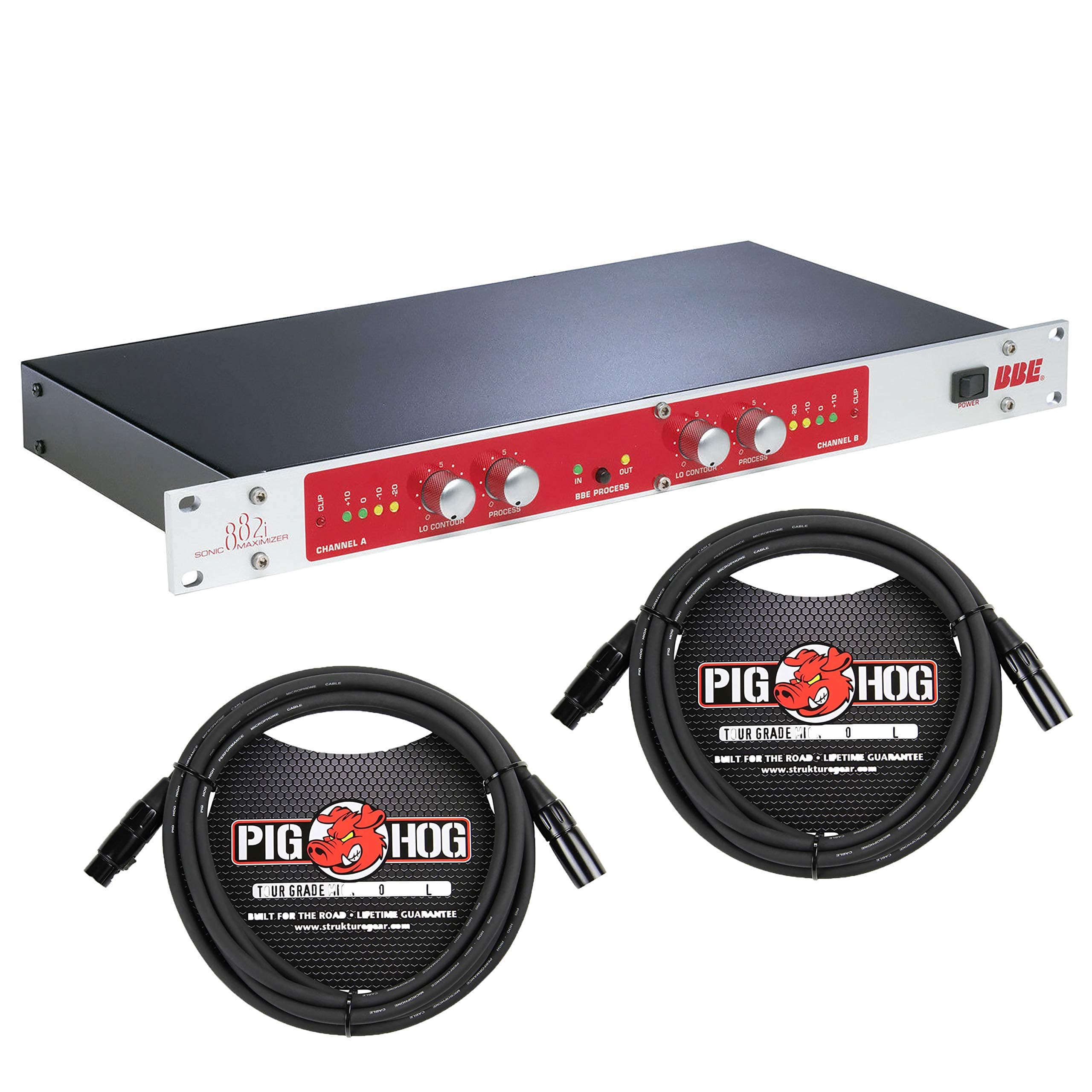 BBE 882i Sonic Maximizer Dual Mono Processing Engine w/ 10' PigHog XLR Cables