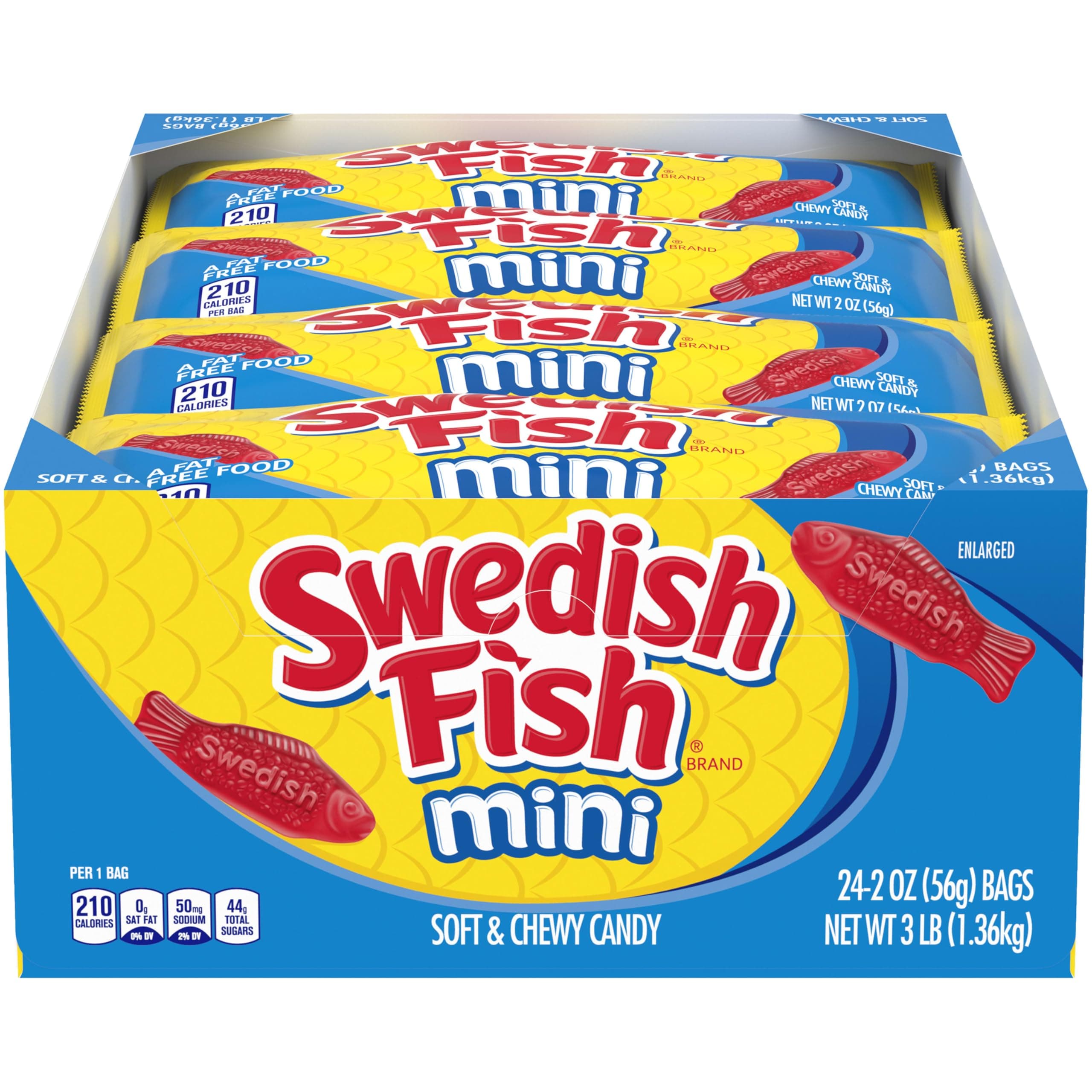 SWEDISH FISH Mini Soft & Chewy Candy, Easter Candy, 24 - 2 oz Bags