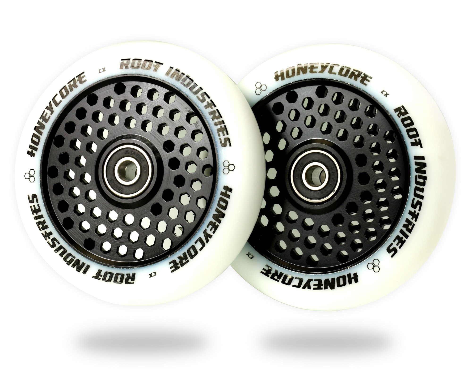 110mm Honeycore Wheels - White/Black