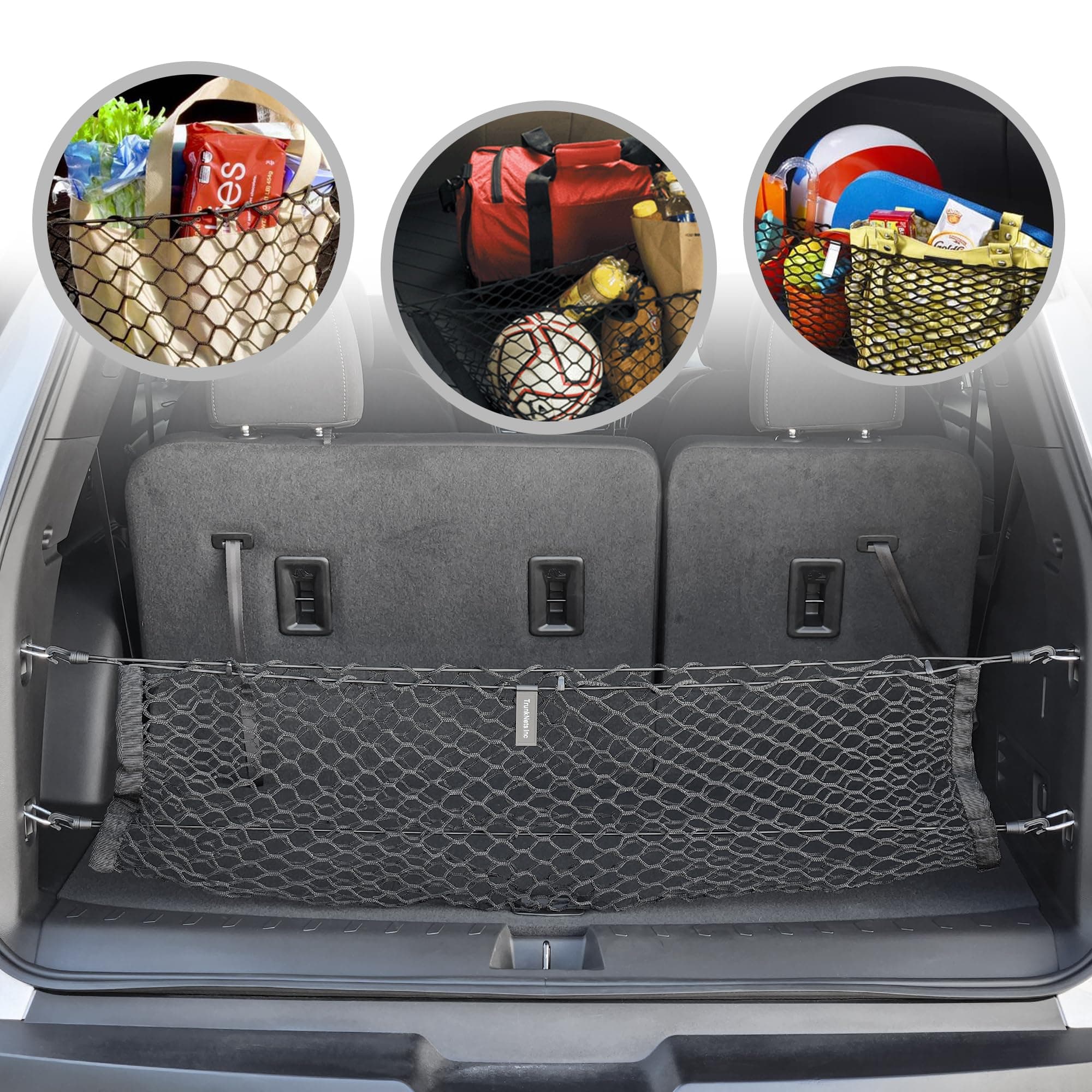Envelope Style Trunk Mesh Cargo Net for Chevy Traverse 2018-2025 Car Accessories - Premium Trunk Organizers and Storage - Cargo Net for Truck - Best Carrier Organizer for Chevrolet Traverse