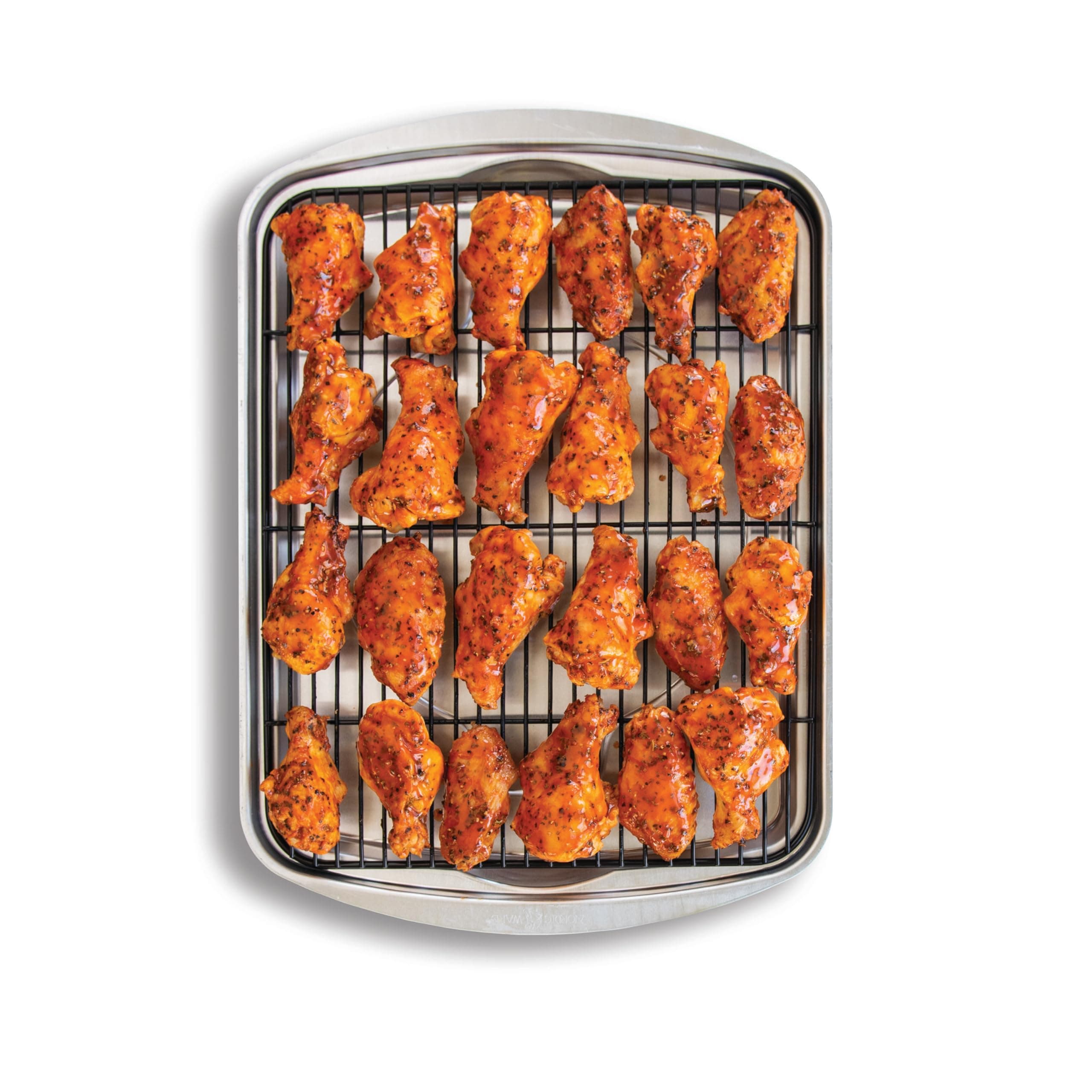 Nordic Ware Oven Crisp Baking Tray 2pc Set Includes Pan and Rack; Natural Aluminum For Air Frying, Crisping, Broiling, Baking; Cooking Surface 17 x 12 Inches