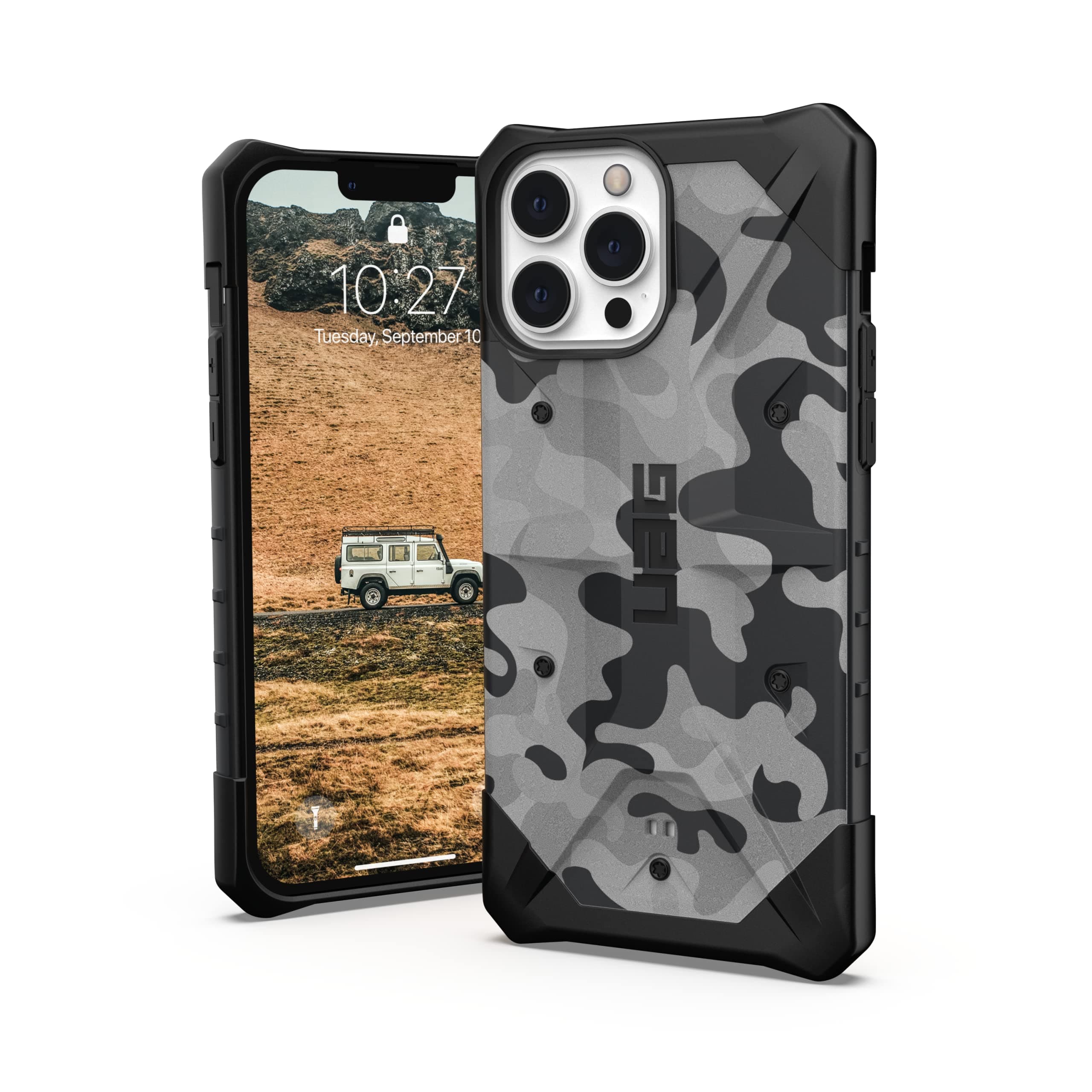 UAG Designed for iPhone 13 Pro Max Case Black Midnight Camo Rugged Lightweight Slim Shockproof Pathfinder SE Protective Cover, [6.7 inch Screen]