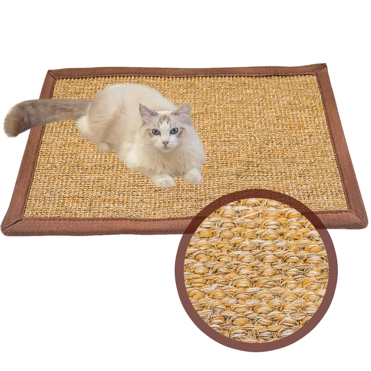 Sisal Cat Scratching Mat Scratch Post Cat Litter Mat for Cat/Kitty Grinding Claws & Protecting Furnitures
