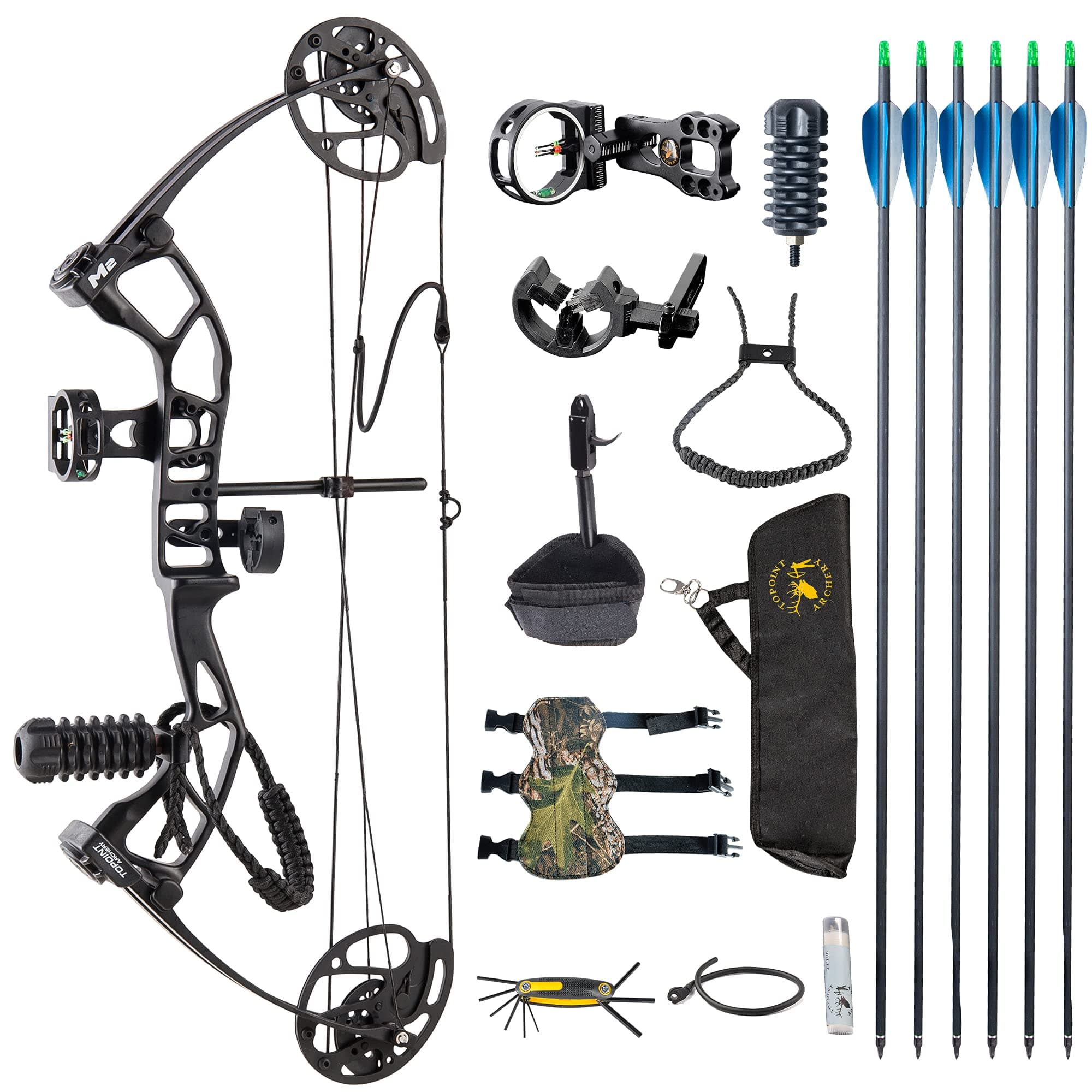 TOPOINT ARCHERY M2 Junior Compound Bow Set for Beginners, Youth & Kids, Women...