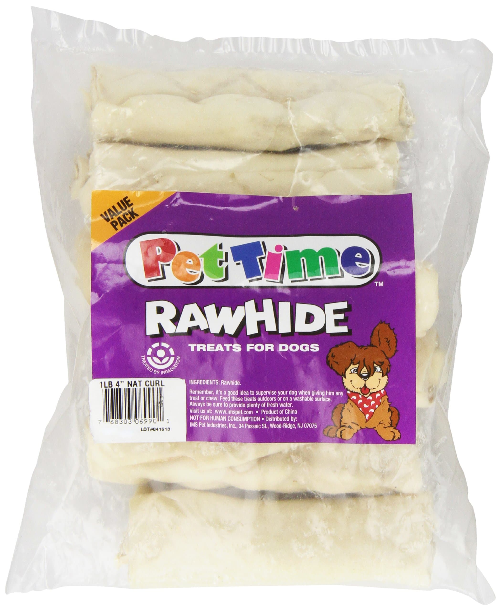PetTime Rawhide Curl 1lb Value Pk