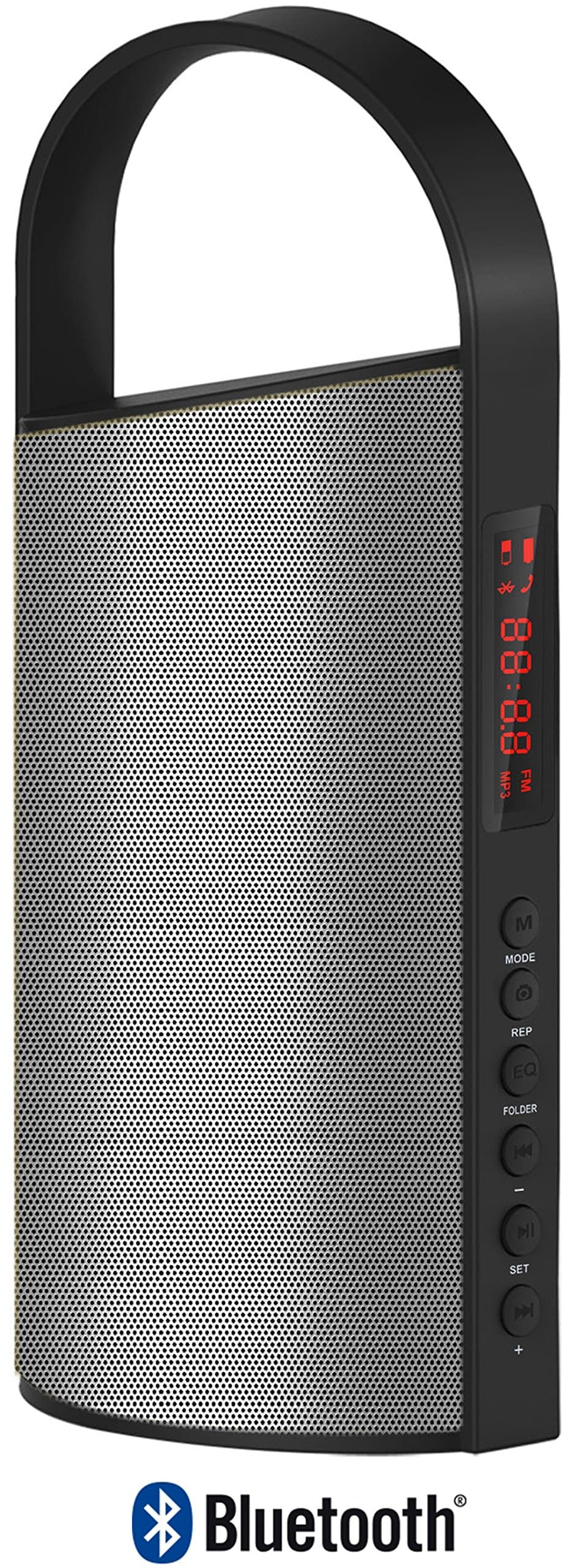 AntilaTech Bluetooth Portable Speaker with MicroSD, Aux, FM, Equaliser, HandsFree & Selfie