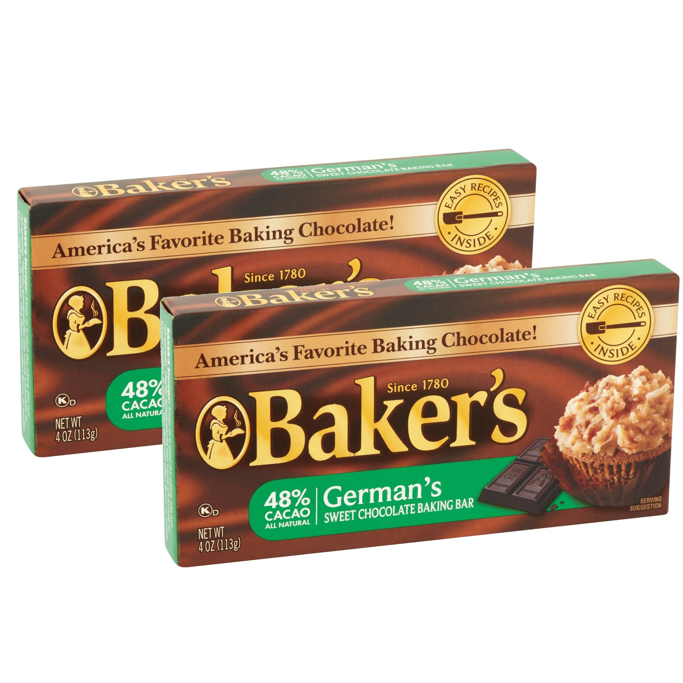 Bakers German Chocolate Bar, 4 OZ