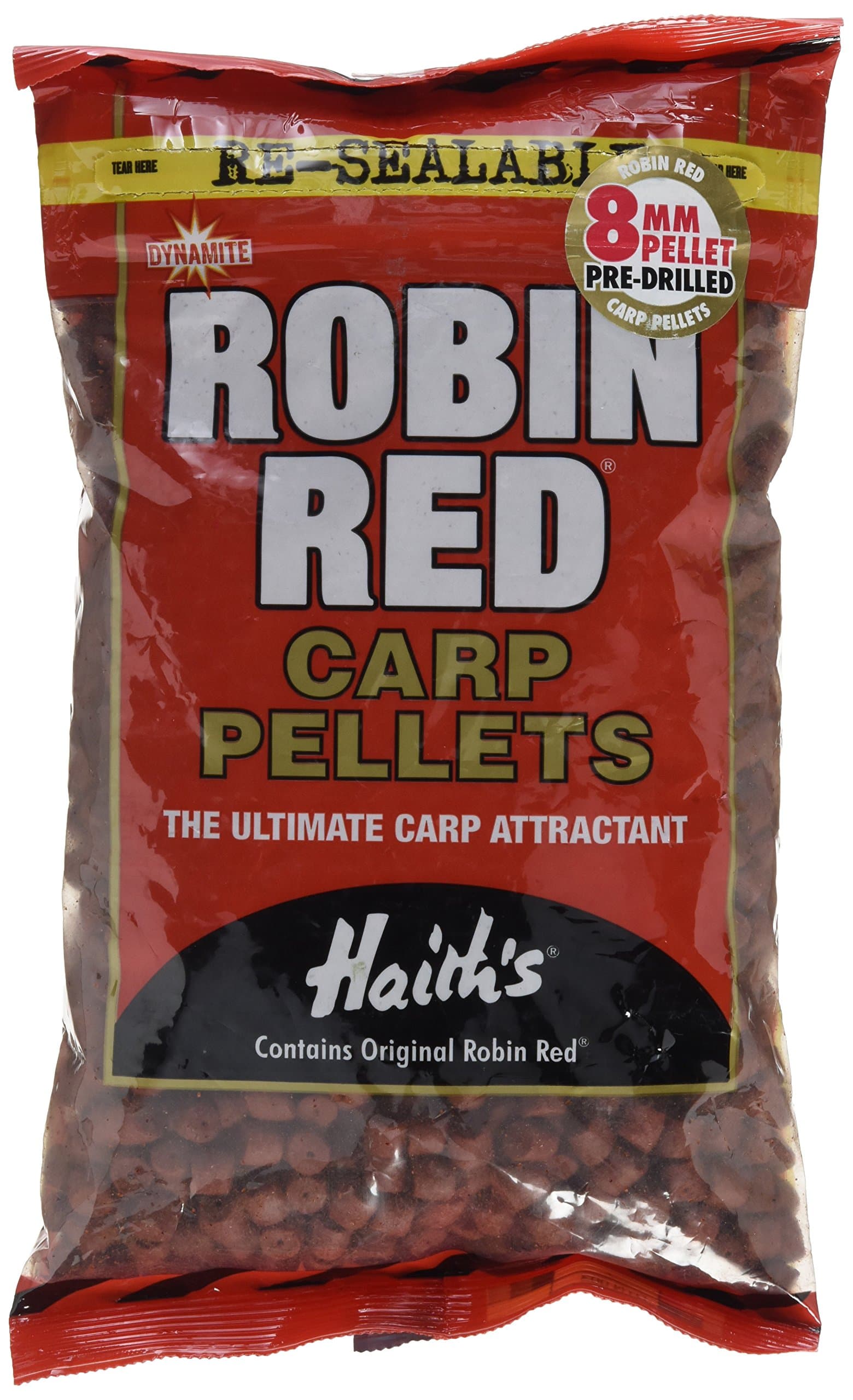 Dynamite Baits Robin Red Carp Pellets – Pre Drilled – 0, Size 900 grams
