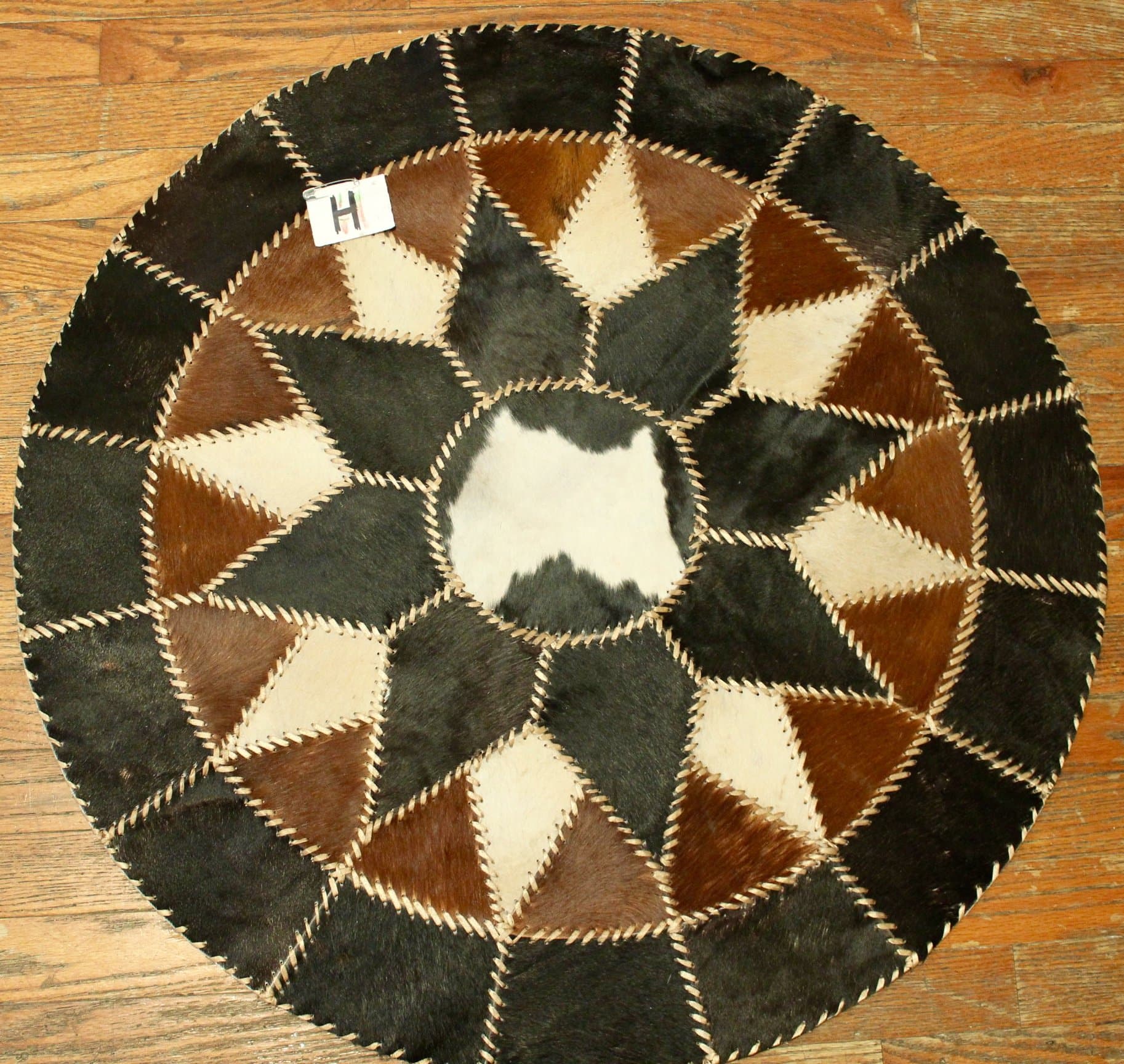 LARGE AFRICAN RUG STAR design Rug Leather Hide Patchwork Area Carpet taxidermy Egyptian cowhide pelt leather animal art