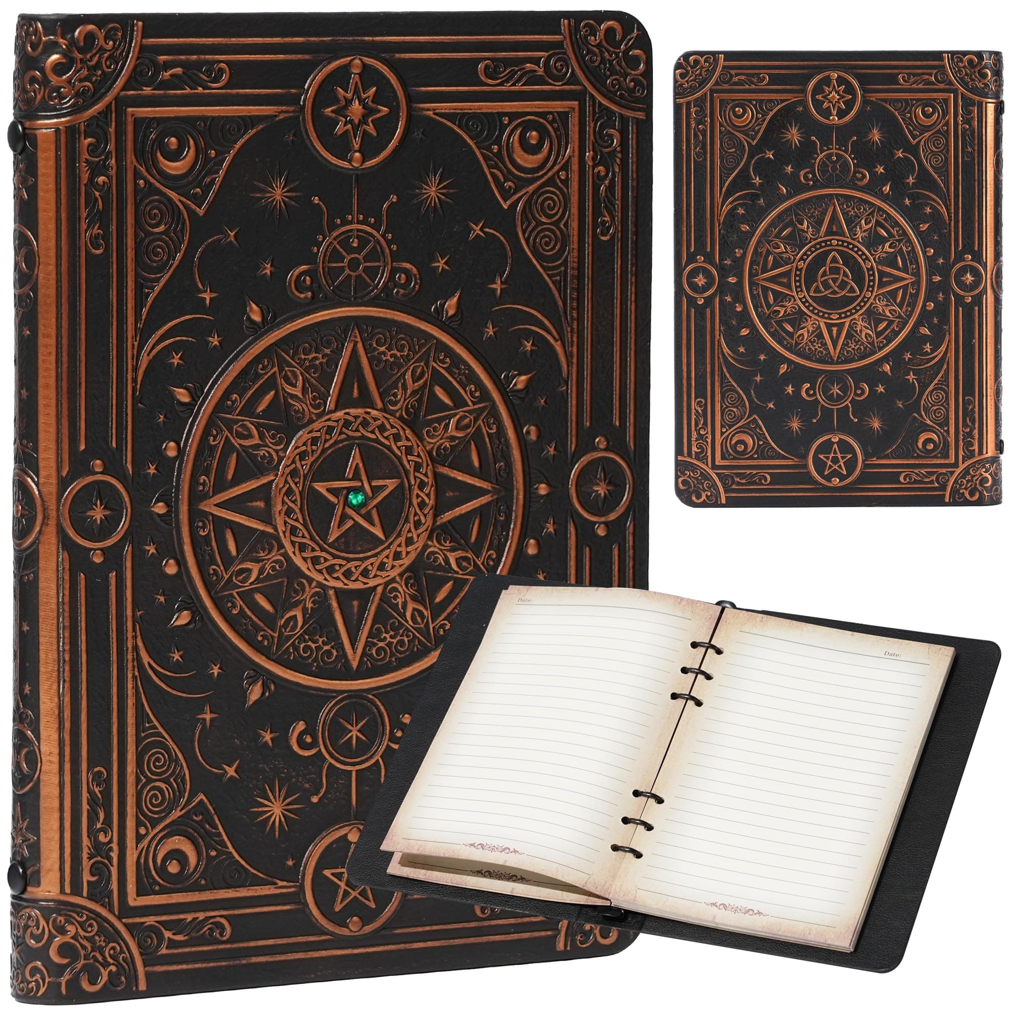 Magic Refillable Notebook Journal Binder for DND: A5 Story Forge 400 Pages (200 Sheets) with Worn Ancient Magic Design for DND or Fantasy Enthusiasts - Perfect for Dungeons and Dragons (D&D)