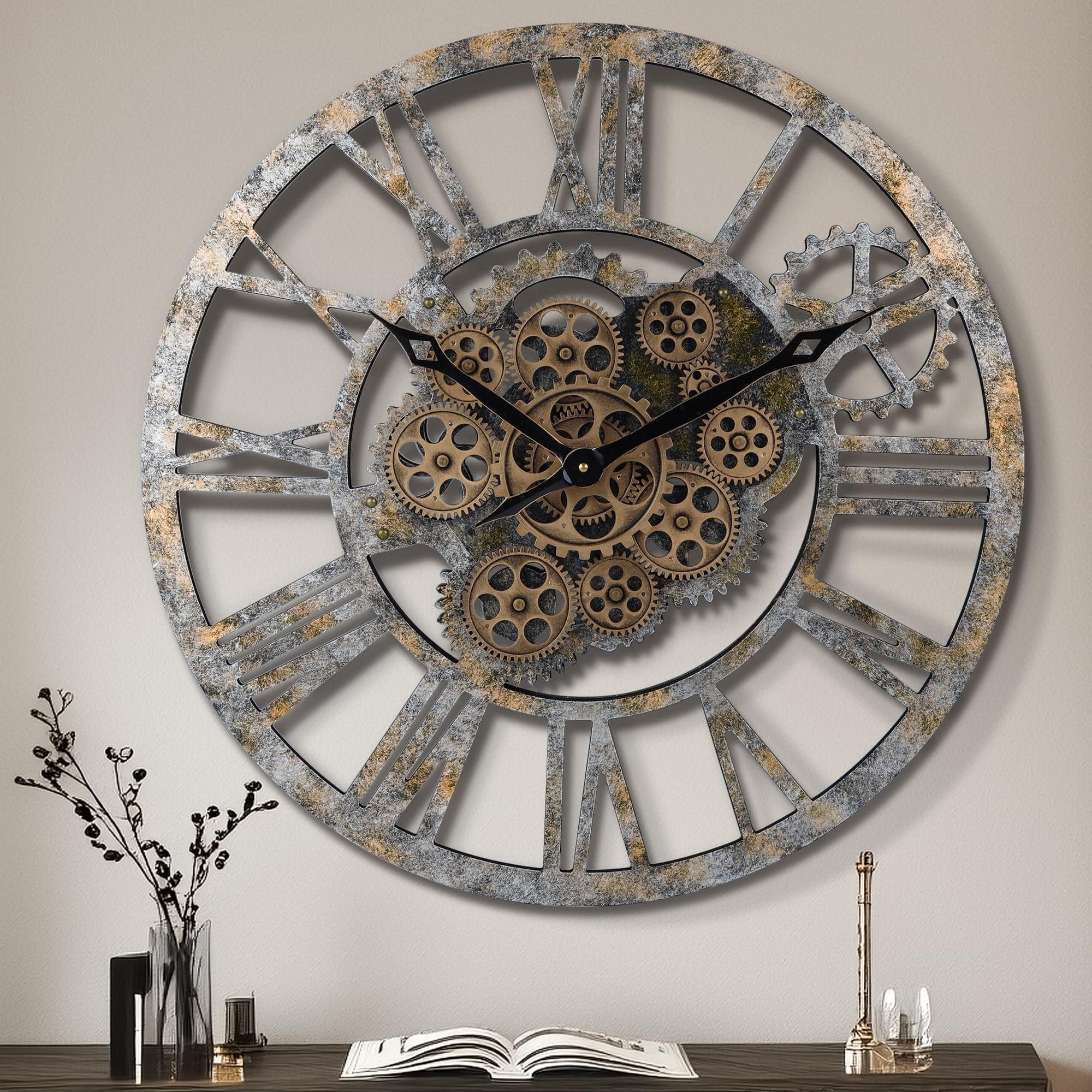 Moving Gear Wall Clock