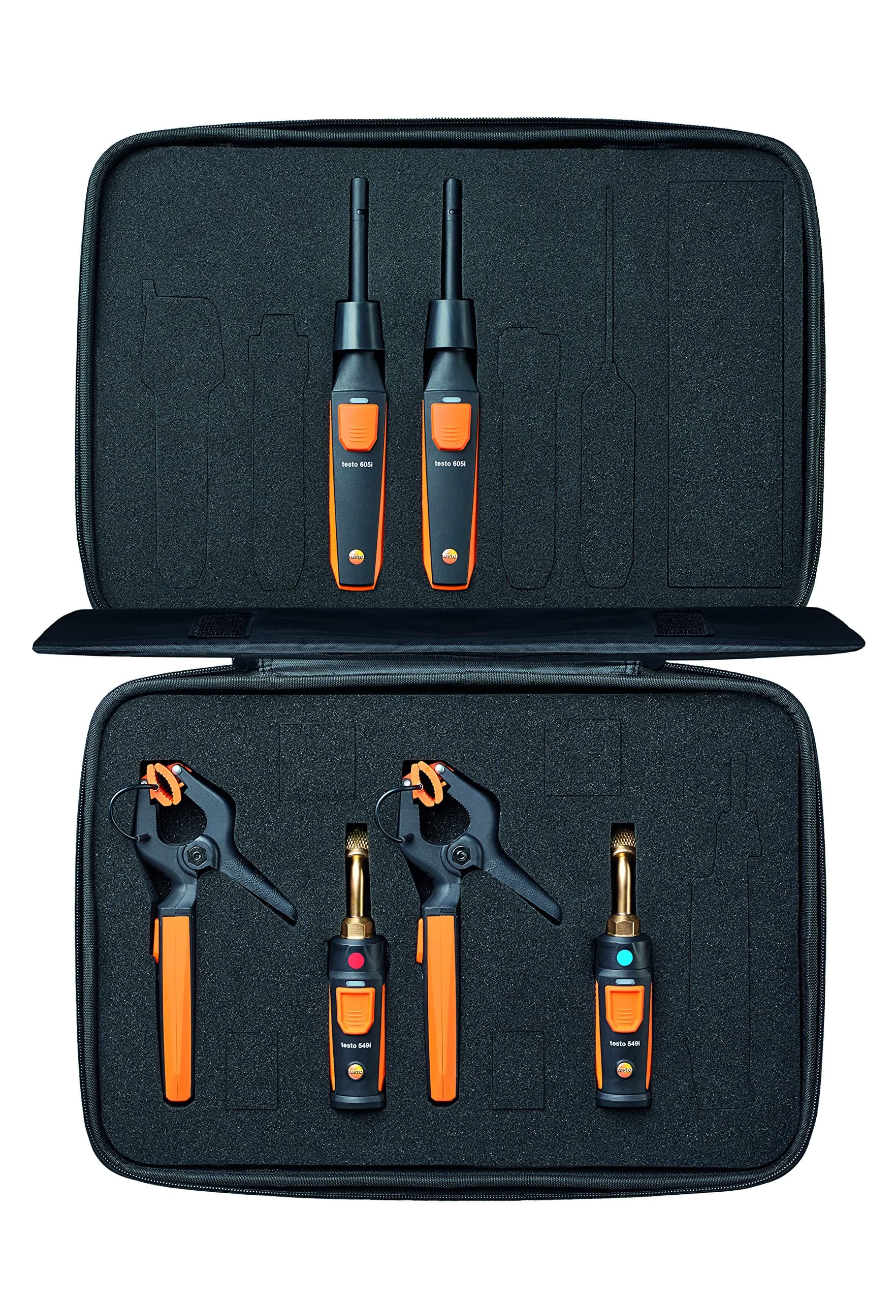 Smart Probe Kit I HVAC/R Test and Load Set for air Conditioning, Refrigeration and Heating System I Includes testo 115i, 549i and 605i – with Bluetooth