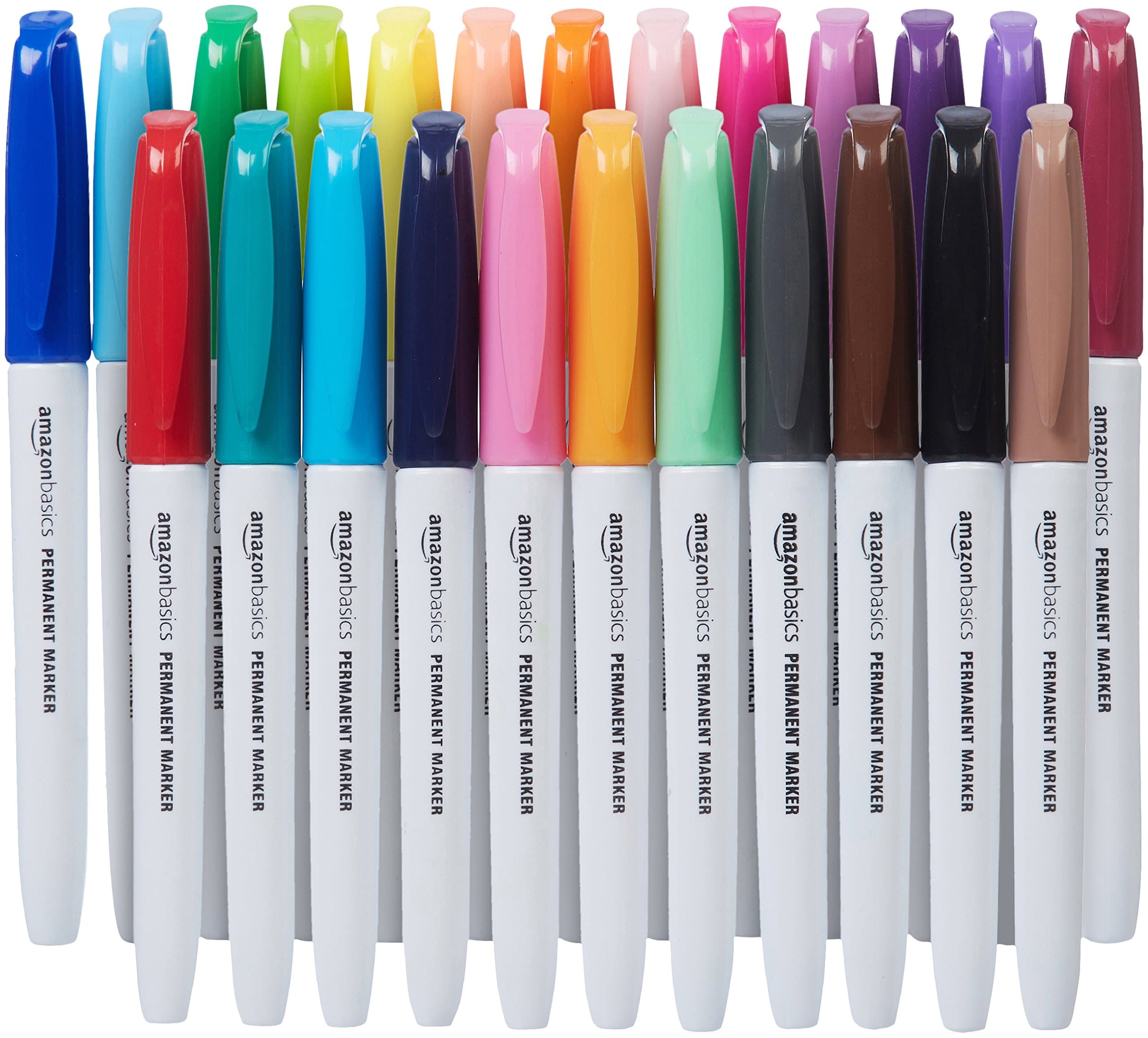 Amazon Basics Oil-based Marker Pens, Multicolor (24 Count)