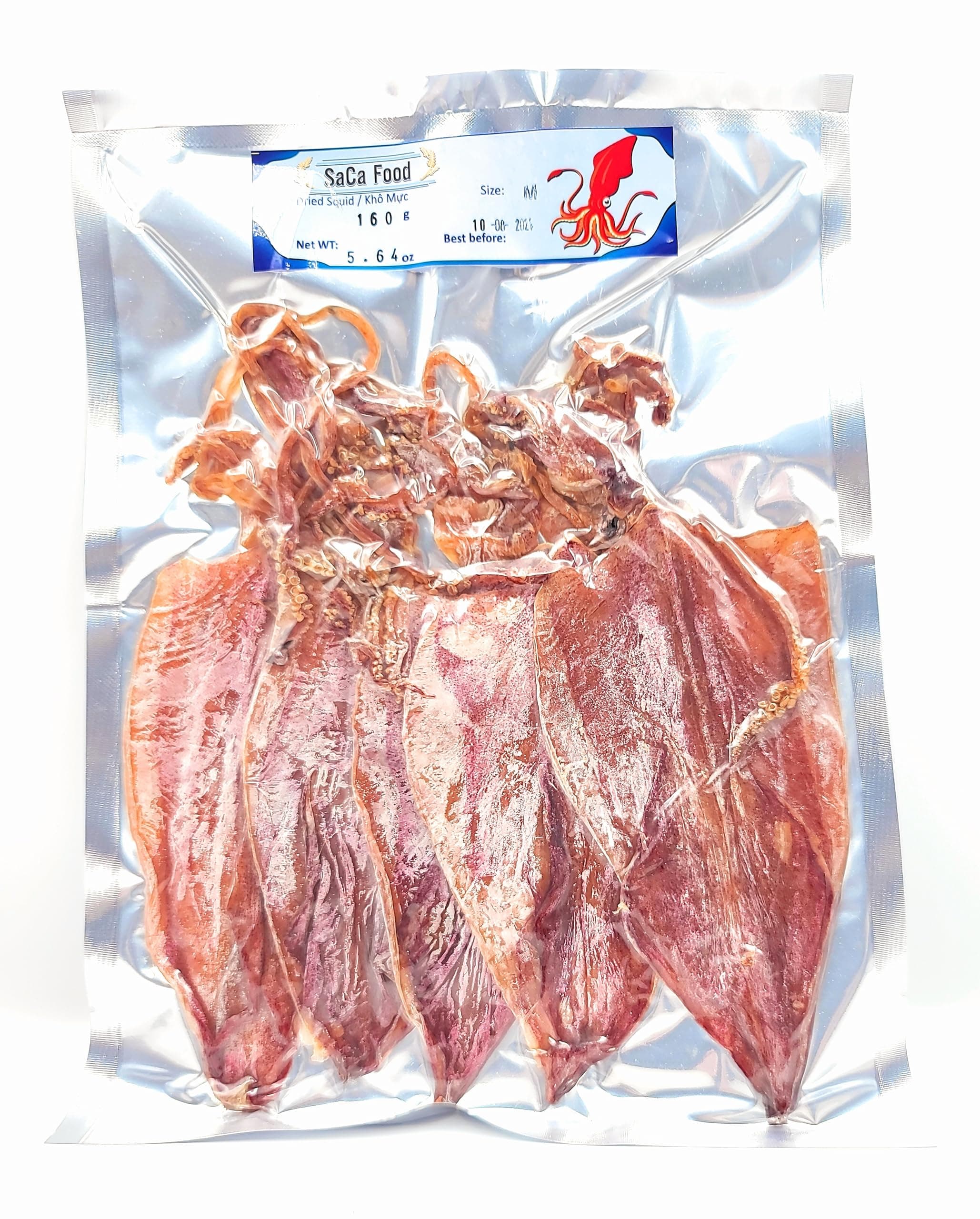SaCa Food Dried Squid, Size Medium, 160g (5.64 oz)