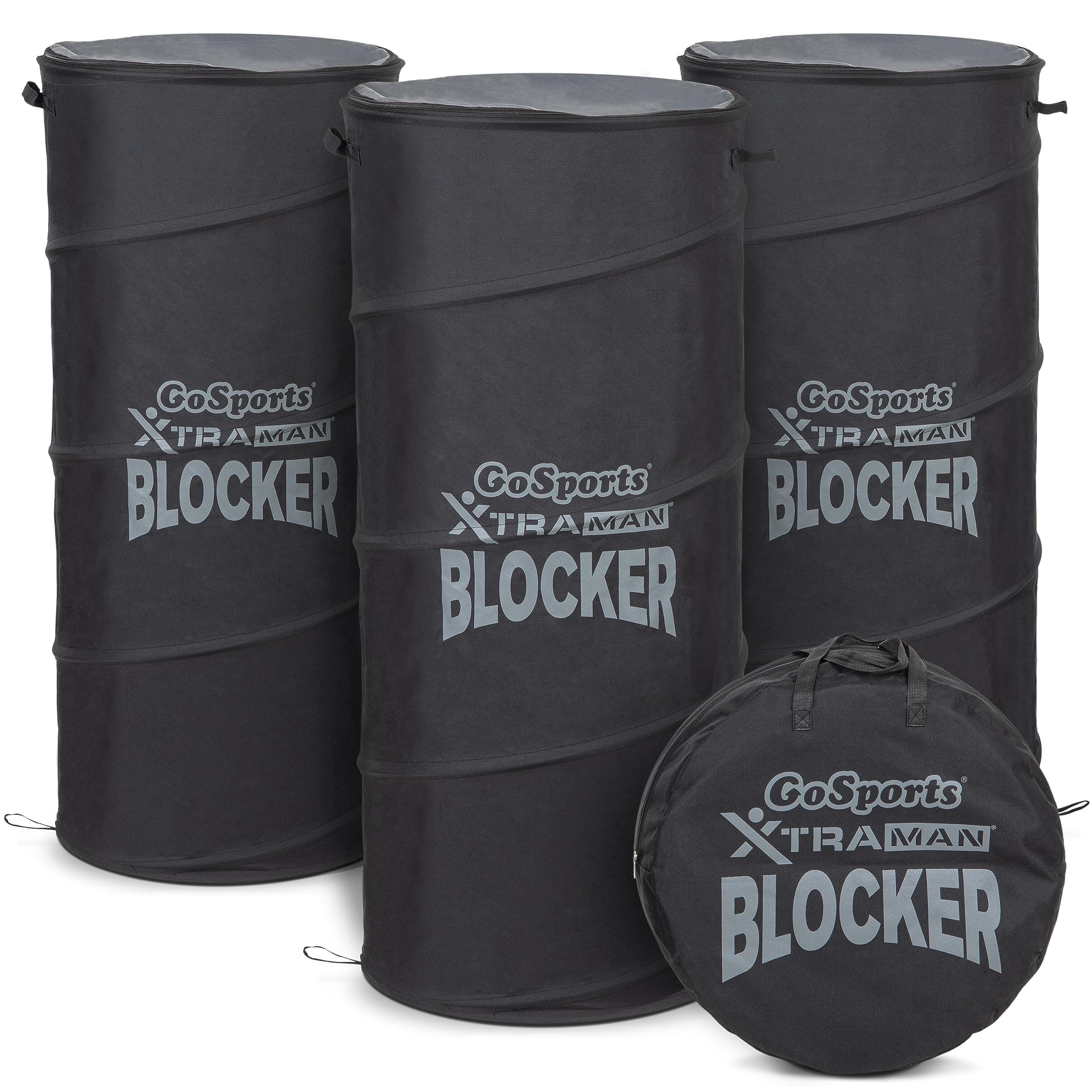 GoSports XTRAMAN PRO 46" XL Pop Up Defender 3 Pack - Heavy Duty Multi-Sport Blocking Dummy - Training Equipment for Basketball, Football, Soccer and More