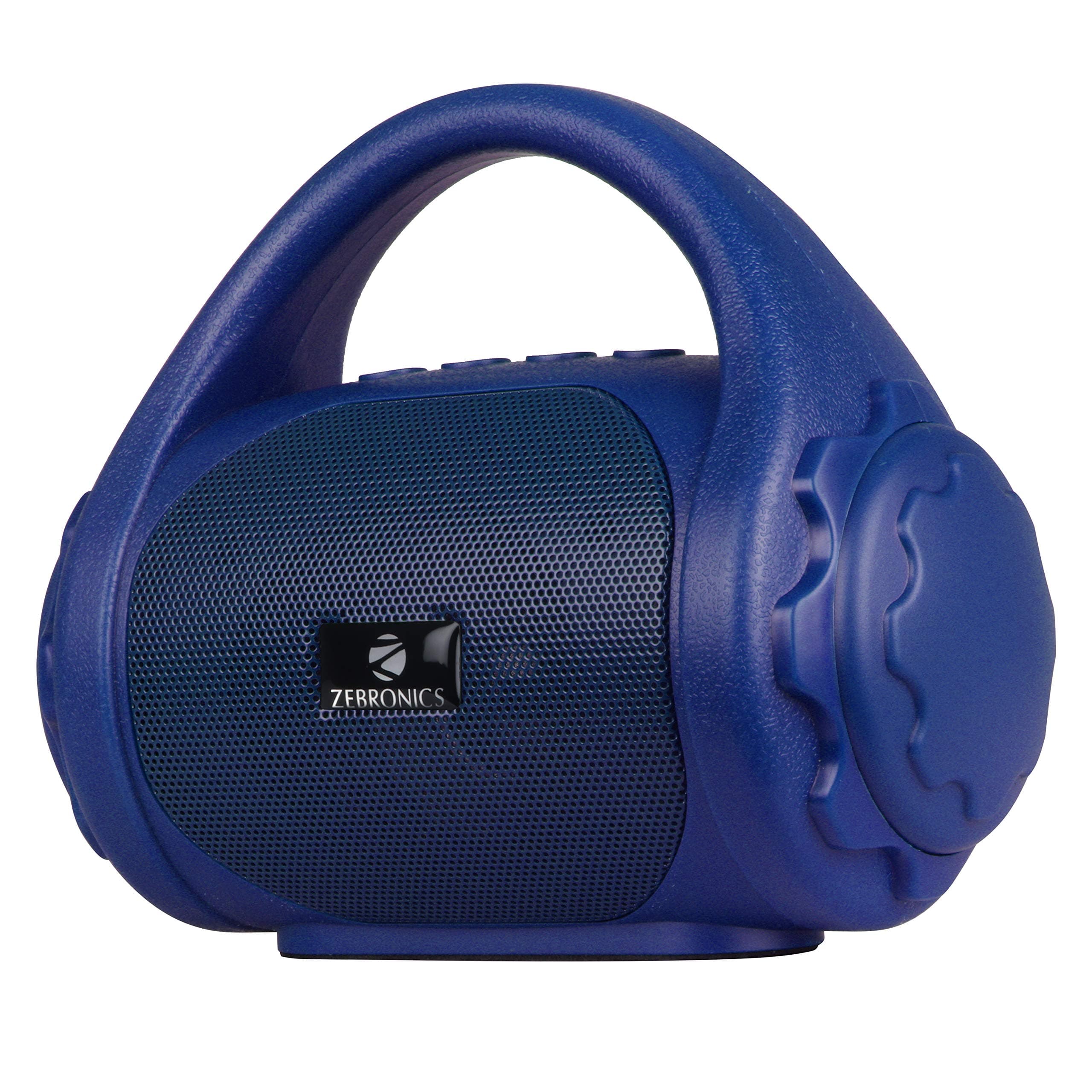 Zebronics County 3W Wireless Bluetooth Portable Speaker with Supporting Carry Handle, USB, SD Card, FM & Call Function (Blue)