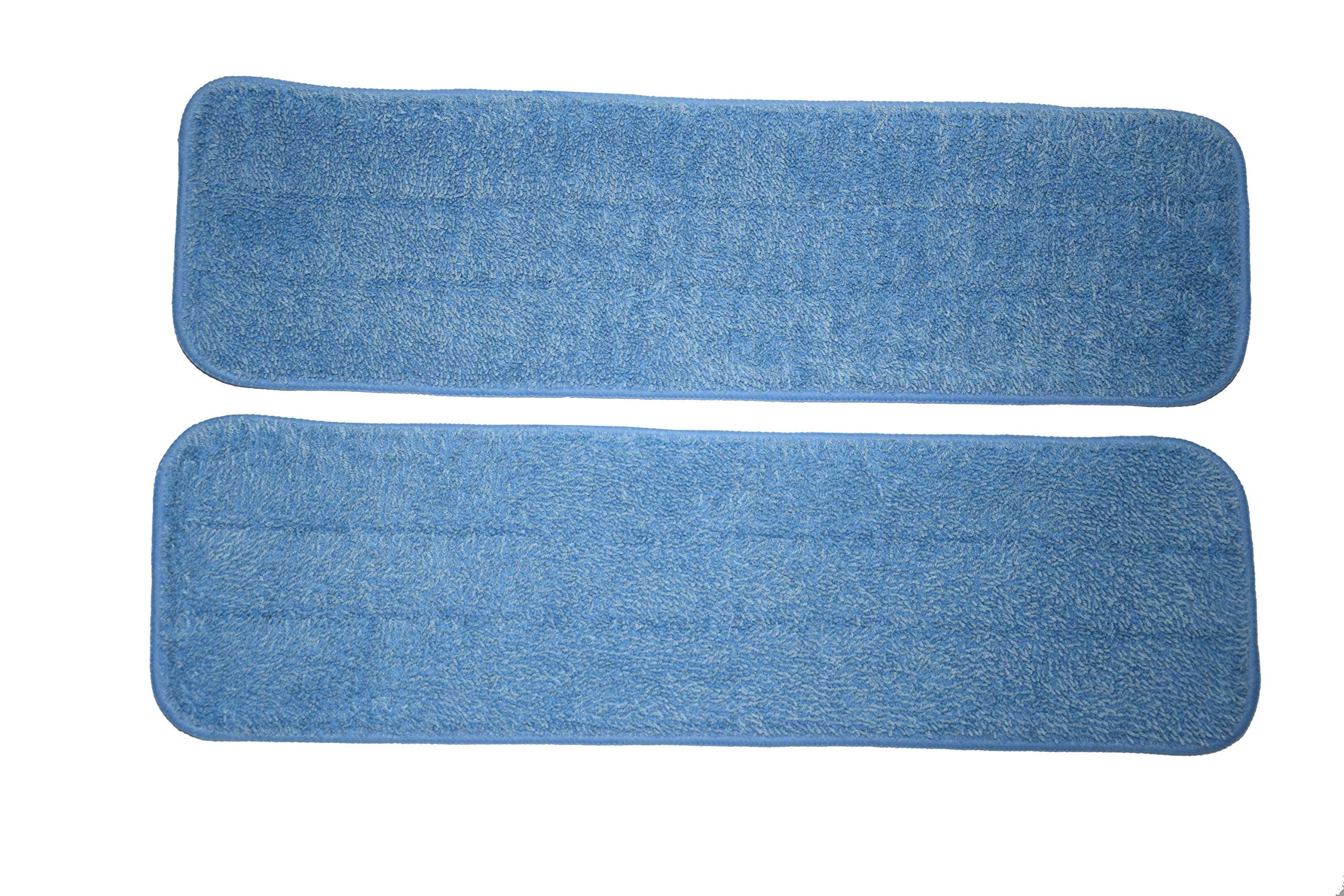 Microfiber Mop Pads, 2 Pack, Mop Head Replacement, Reusable Replacement Mop Pads, Use for Wet or Dry Floor Cleaning with any Velcro style 18 inch Flat Mop Floor Cleaning Pads by IdaSmart