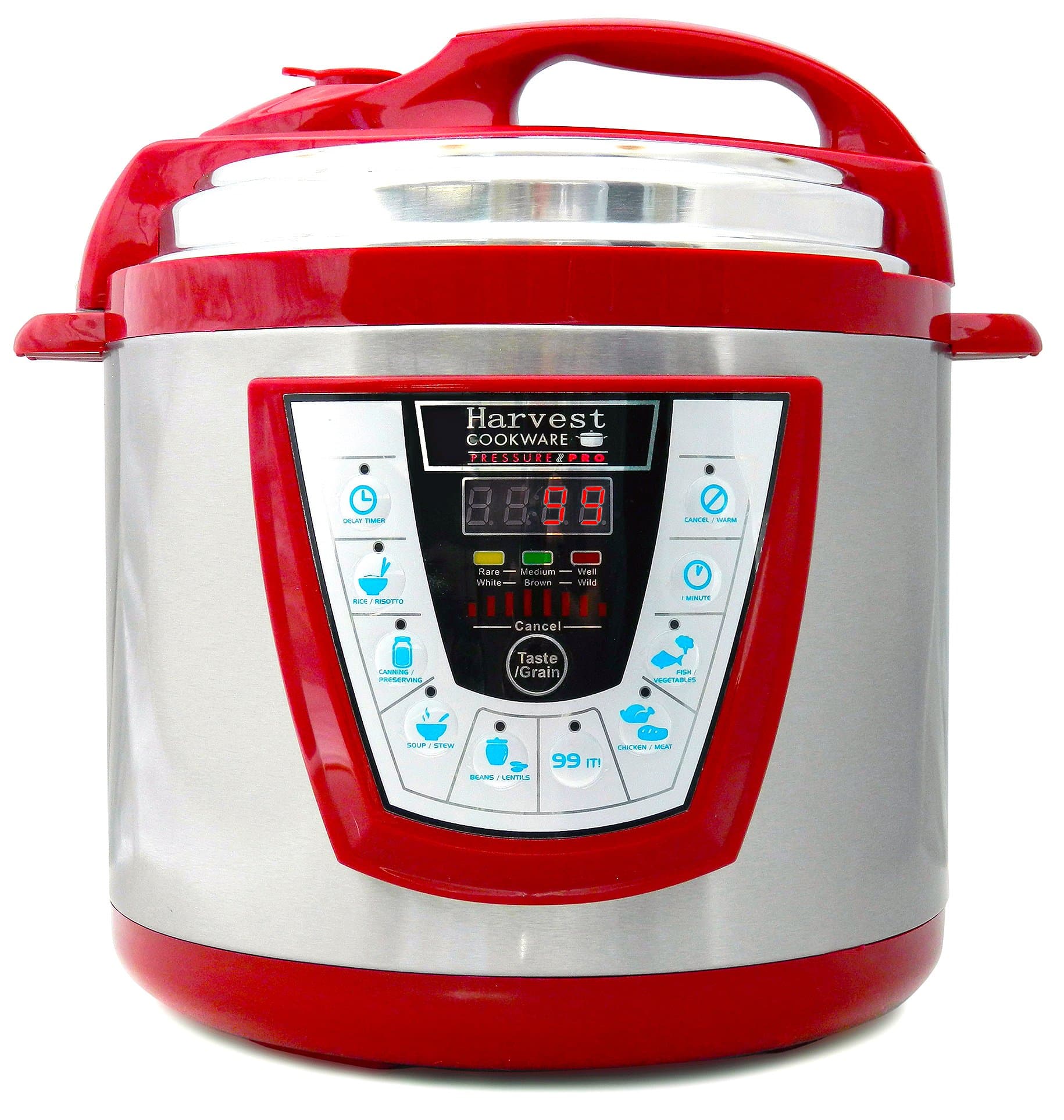 Cookware Pressure PRO Automatic 1 Touch Pressure Cooker 6-Quart, Red