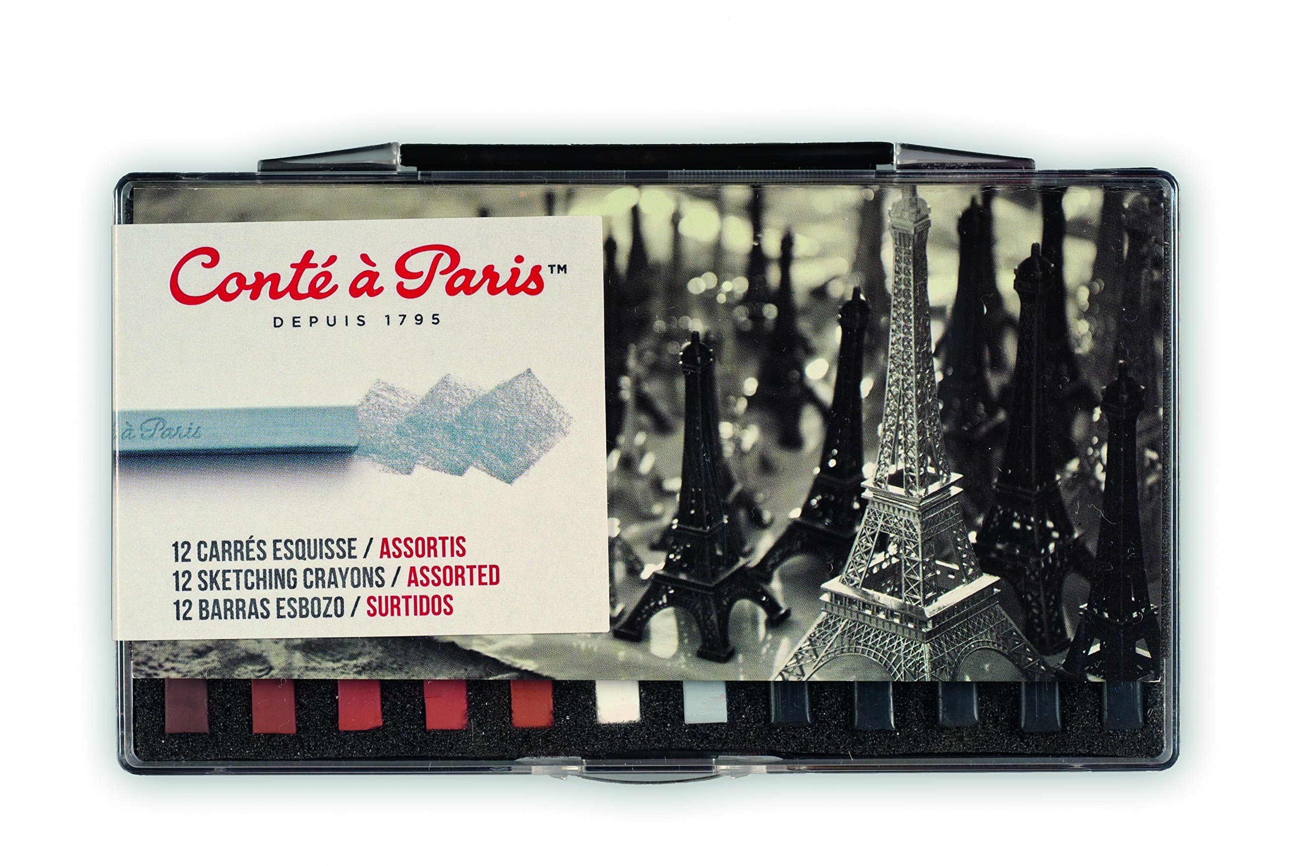 Conte A Paris Sketching Crayons Set with 12 Assorted
