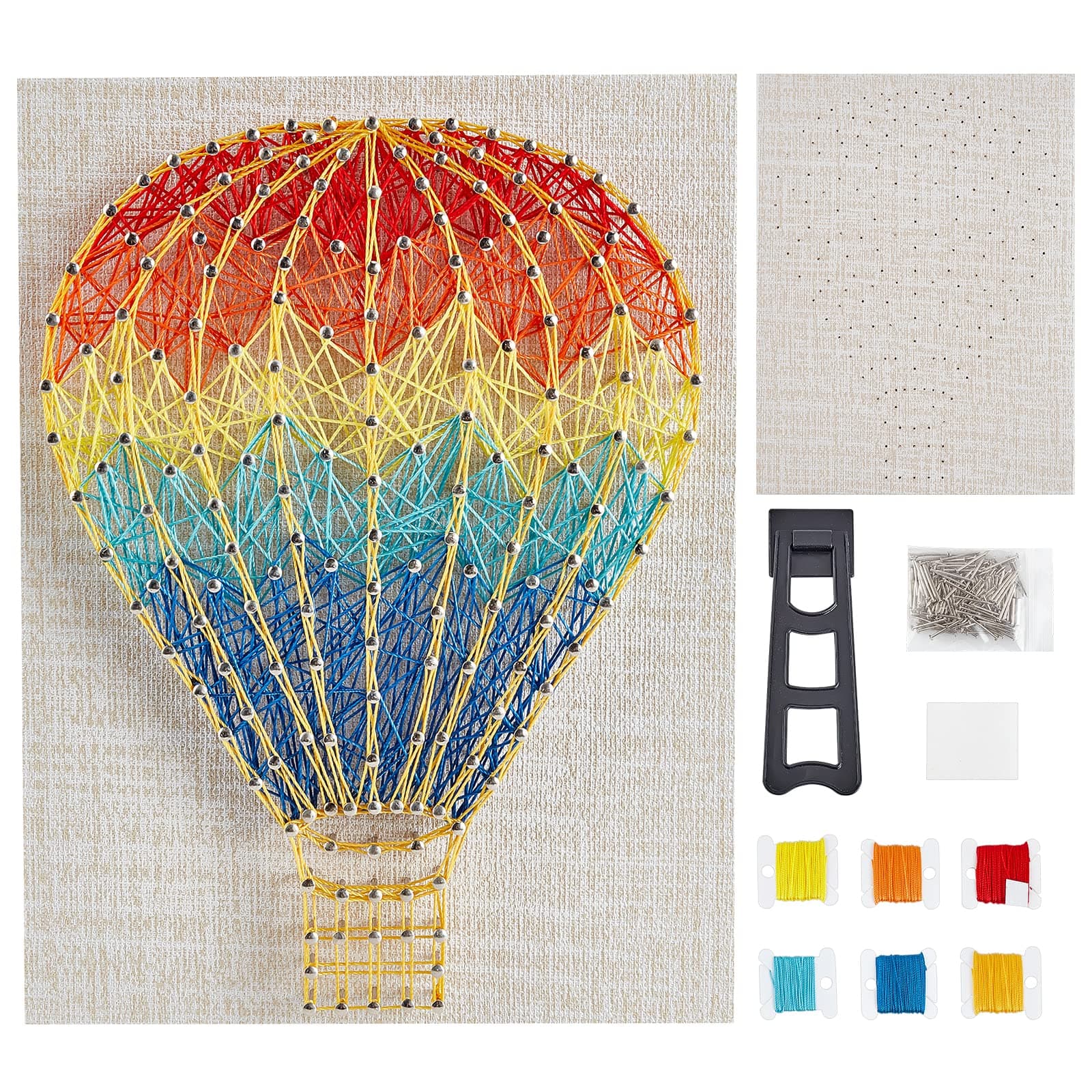 WEBEEDY String Art Crafts Kit for Beginner Adults 3D Handmade Hot Air Balloon DIY String Art Kit Art Supplies Art Craft Projects Birthday Christmas Wedding Gift Wall Decor