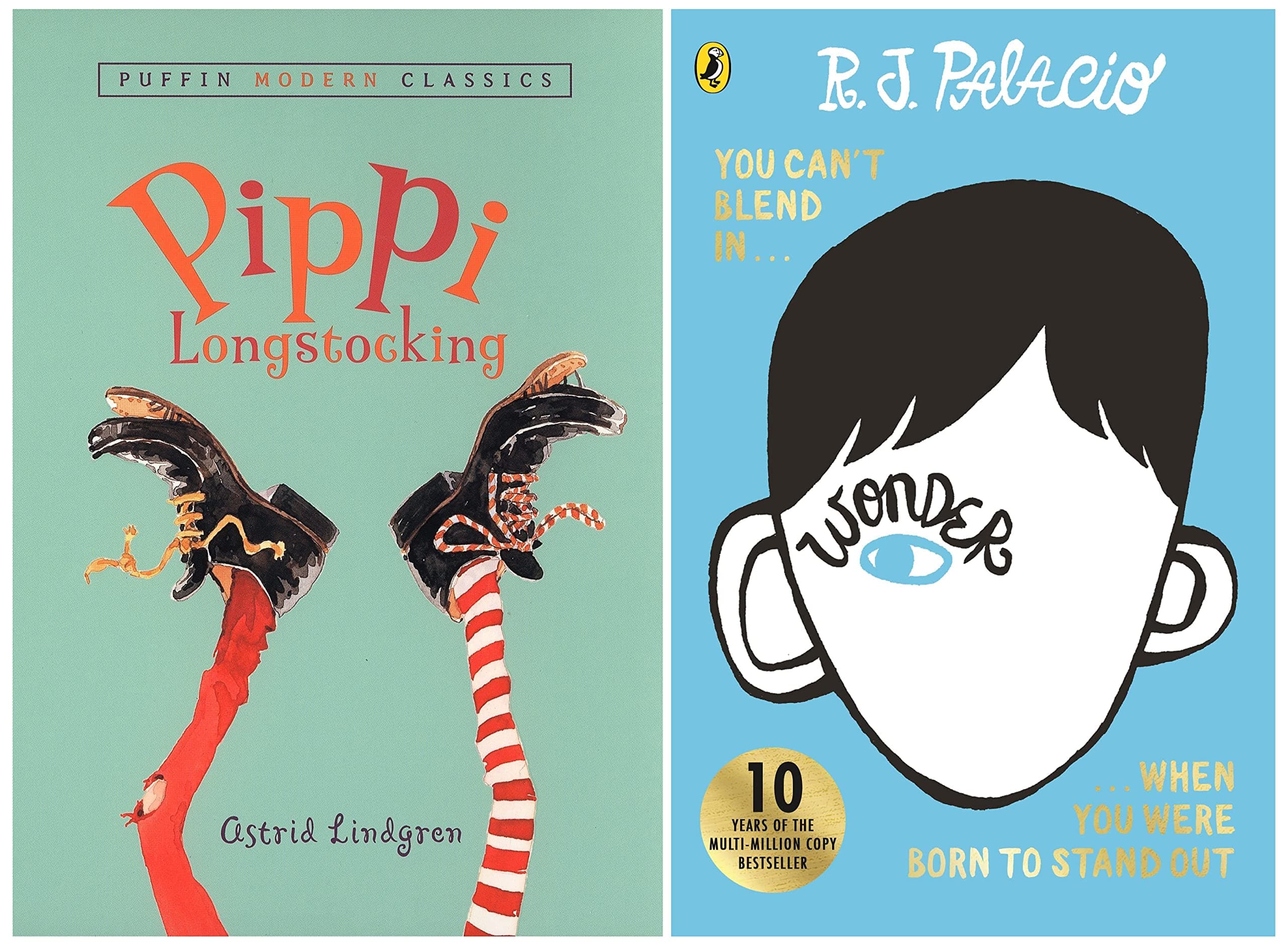 Pippi Longstocking (Puffin Modern Classics)+Wonder