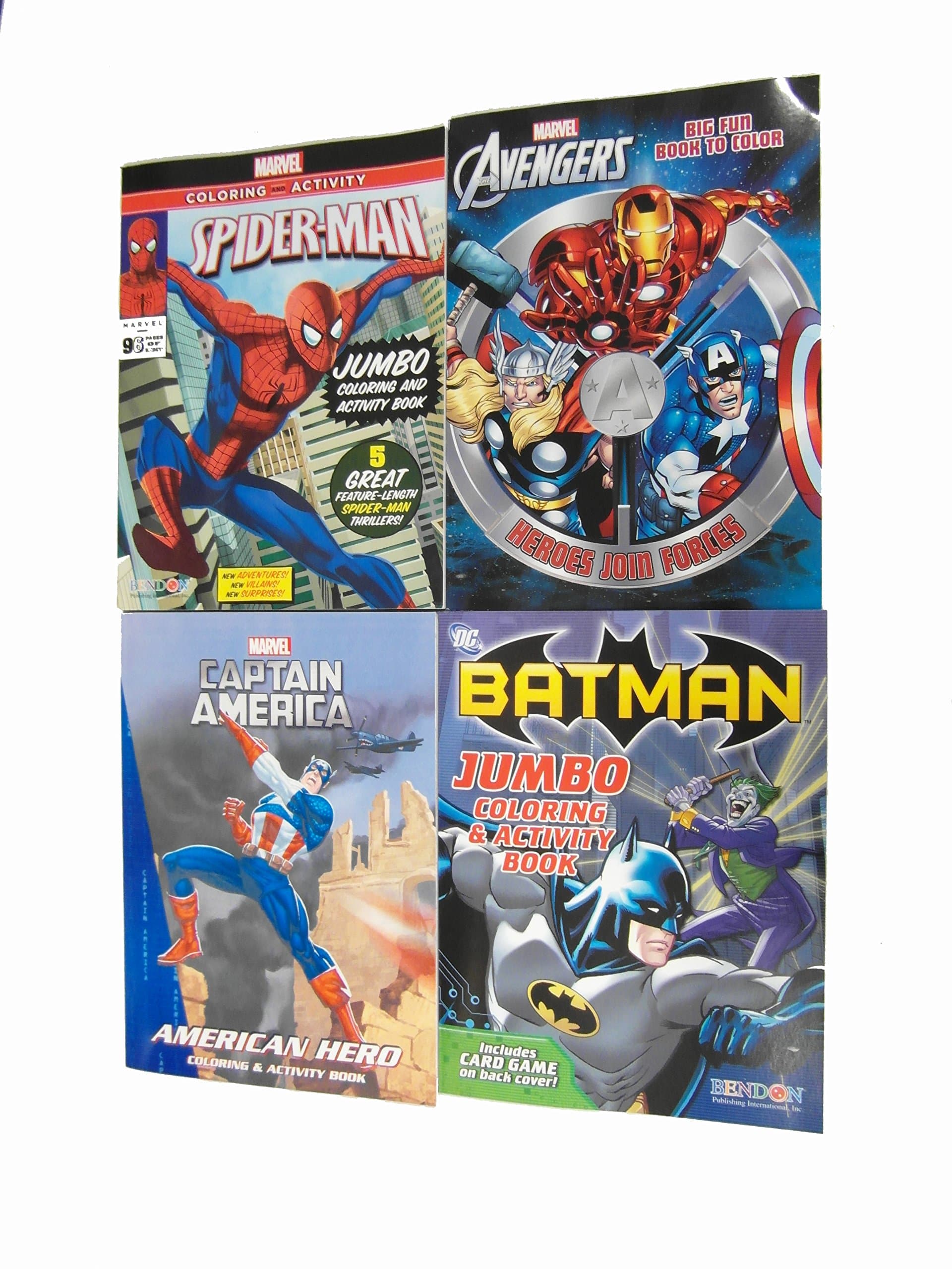 Gift Set – For Children Aged 3 Marvel Dc Marvel Colouring and Activities Book Plus 1 Free Comic Book Avengersâ 10 Captain AmericaÂ 10 Spidermanâ 10 Batmanâ DC Comic Plus and Sticker Set