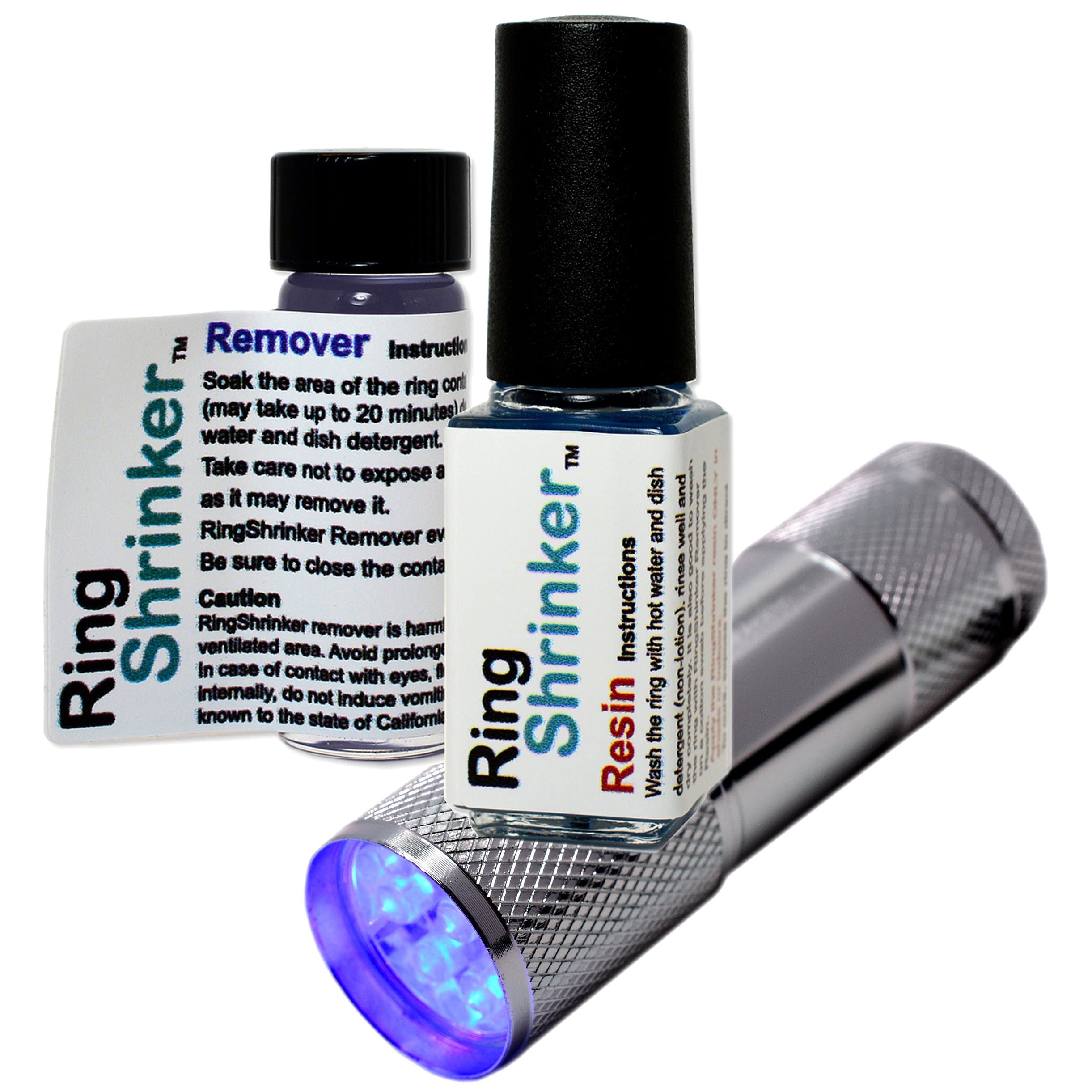 RingShrinker: Ring Size Adjuster, Ring Size Reducer, Ring Guard with UV Flashlight