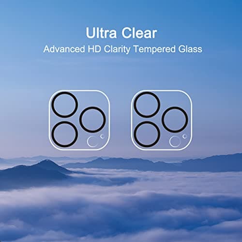 Ailun Camera Lens Protector for iPhone 13 Pro 6.1 Inch & iPhone 13 Pro Max 6.7 Inch Tempered Glass 9H Hardness Ultra HD Anti-Scratch Easy Installation Case Friendly [Does Not Affect Night Shooting