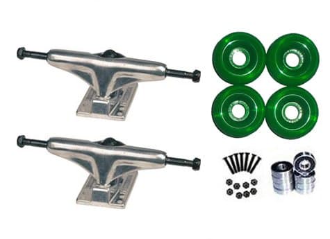 Frontage Pro Silver Skateboard Deck Trucks Package