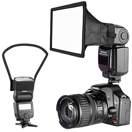 Camera Speedlite Flash Softbox and Reflector Diffuser Kit for DSLR Cameras Flashes