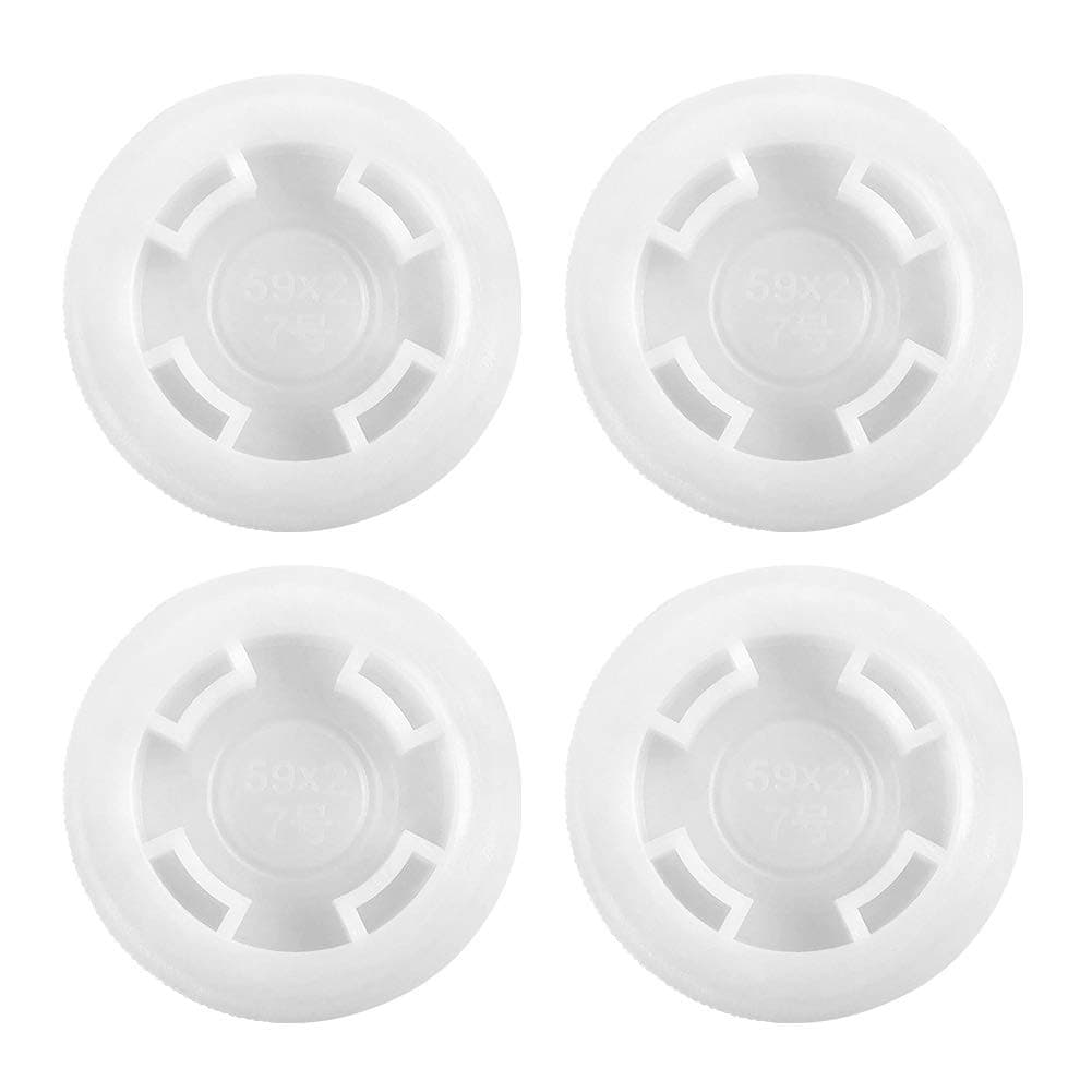 Bung Cap with 2" Thread Size for 55 Gallon Plastic Drums, 4 Pack Poly Buttress Drum Bung, Fine Thread