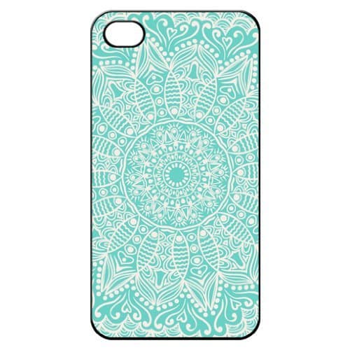 Mandala Pattern Hard Back Shell Case Cover Skin for Iphone 4 4g 4s Cases Minority Totem Floral Flower - Black/white/clear