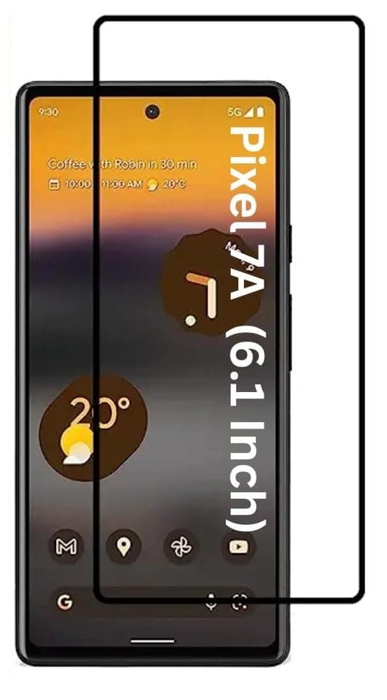 NISHTECH For Google Pixel 7A Tempered Glass With Full Edge-To-Edge Protector Coverage And Easy Installation Kit