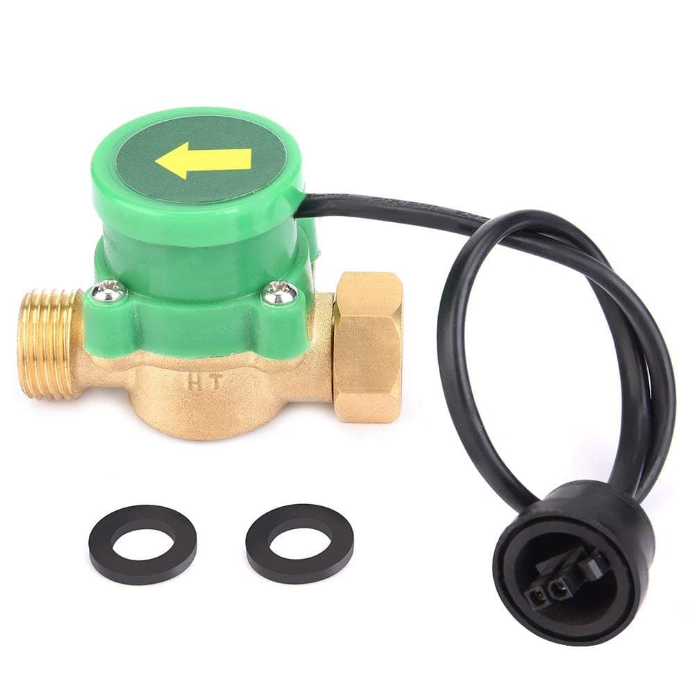 Water Flow Switch,G1/2-G1/2 Thread Flow Sensor Electronic Pressure Automatic Control Switch 220V