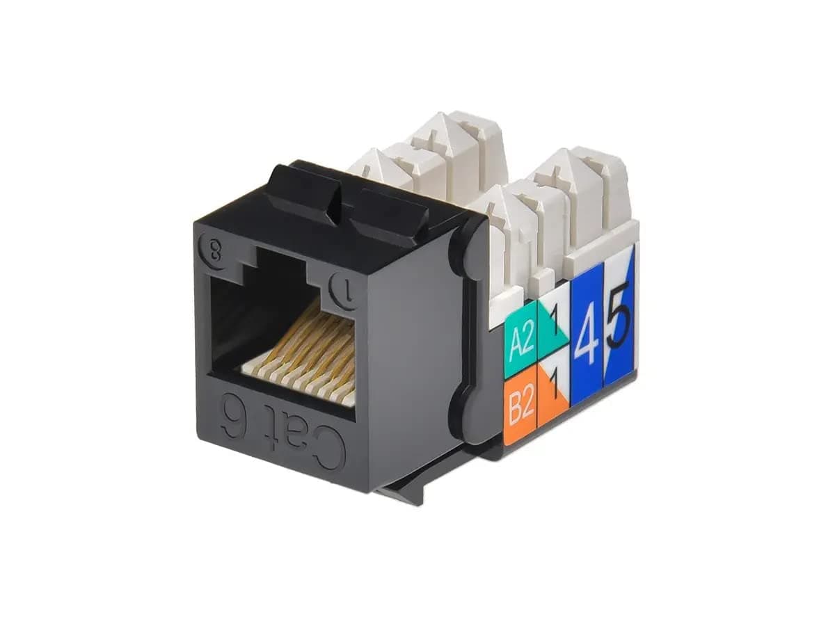MonopriceCat6�Punch Down Keystone Jack - Black