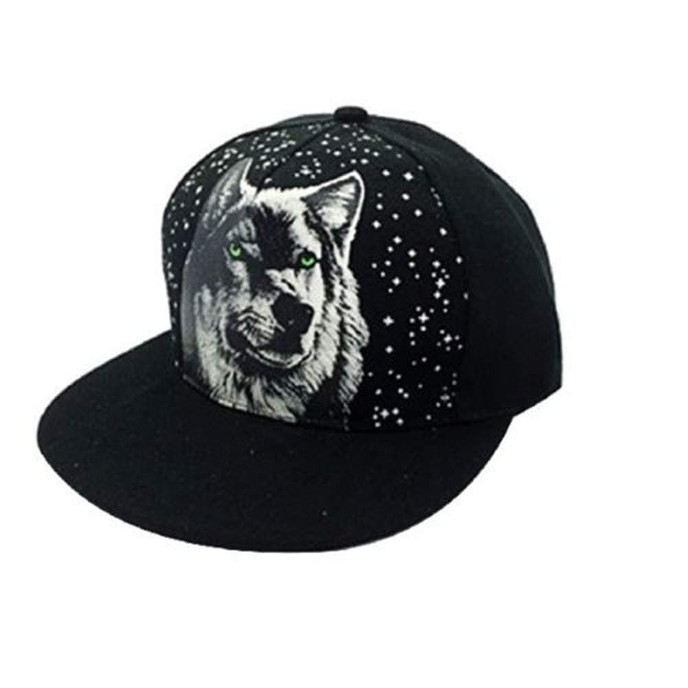 Acccity Wolf Pattern Snapback Cap Gorras Hip Pop Baseball Caps Casquette