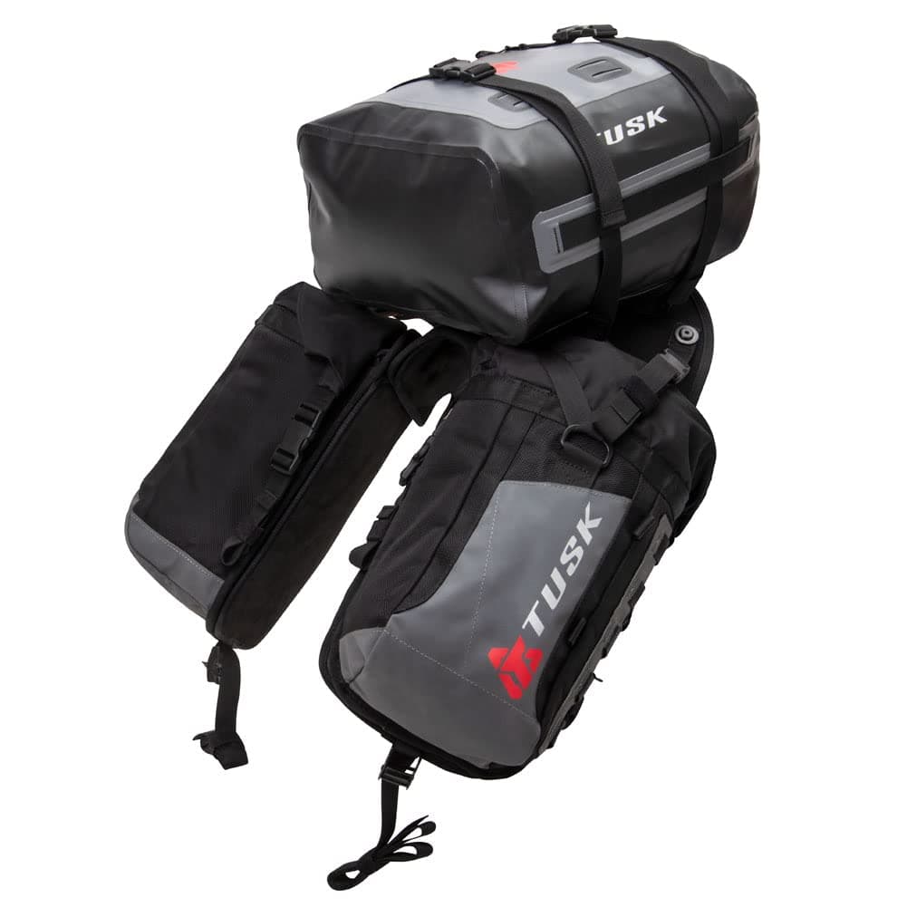 Excursion Rackless Luggage System w/Small Dry Duffel Tail Bag Standard Heat Shield Black/Grey