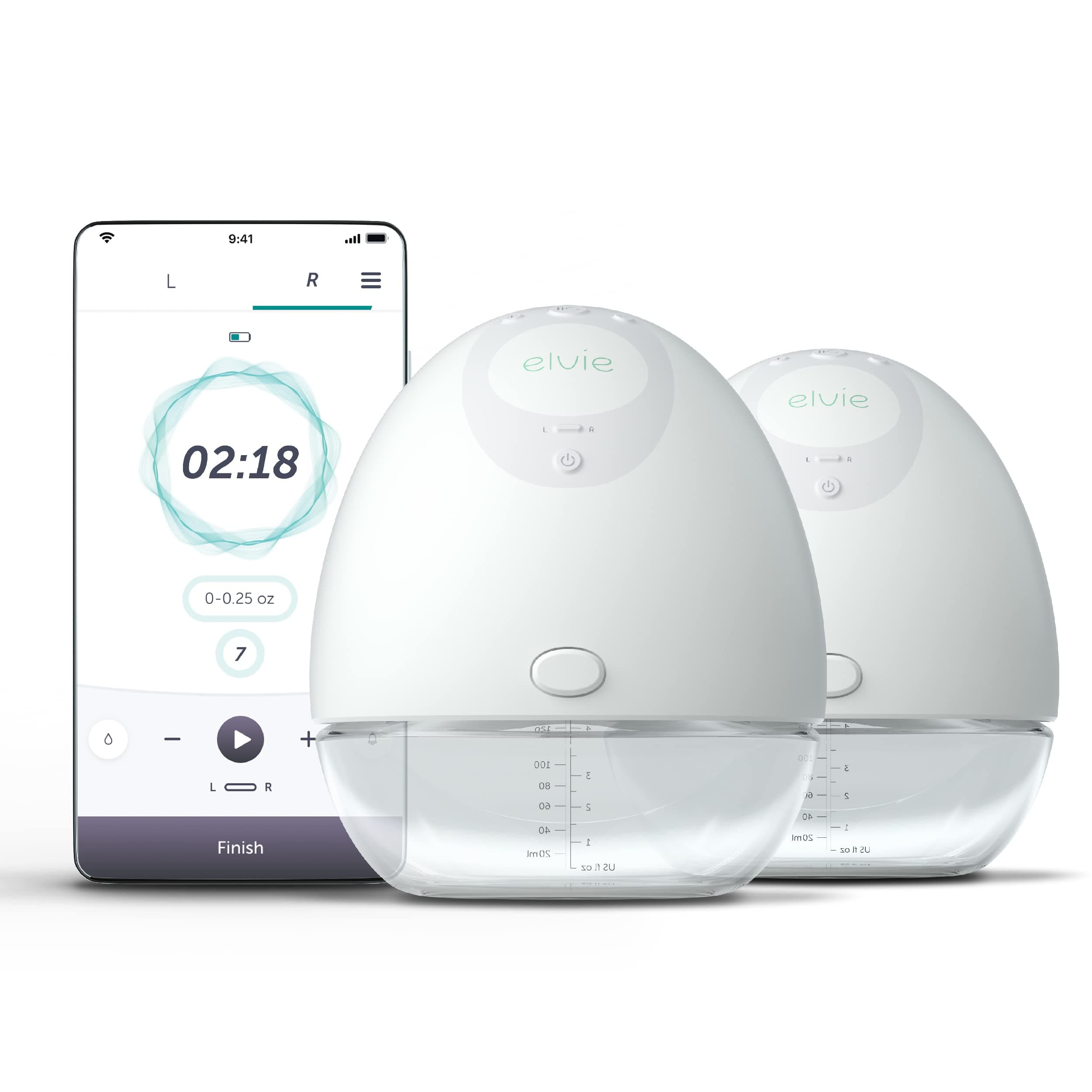 Breast Pump - Double, Wearable Breast Pump with App - The Smallest, Quietest - Portable Breast Pumps Hands Free & Discreet - 24mm/28mm Breast Shields Included