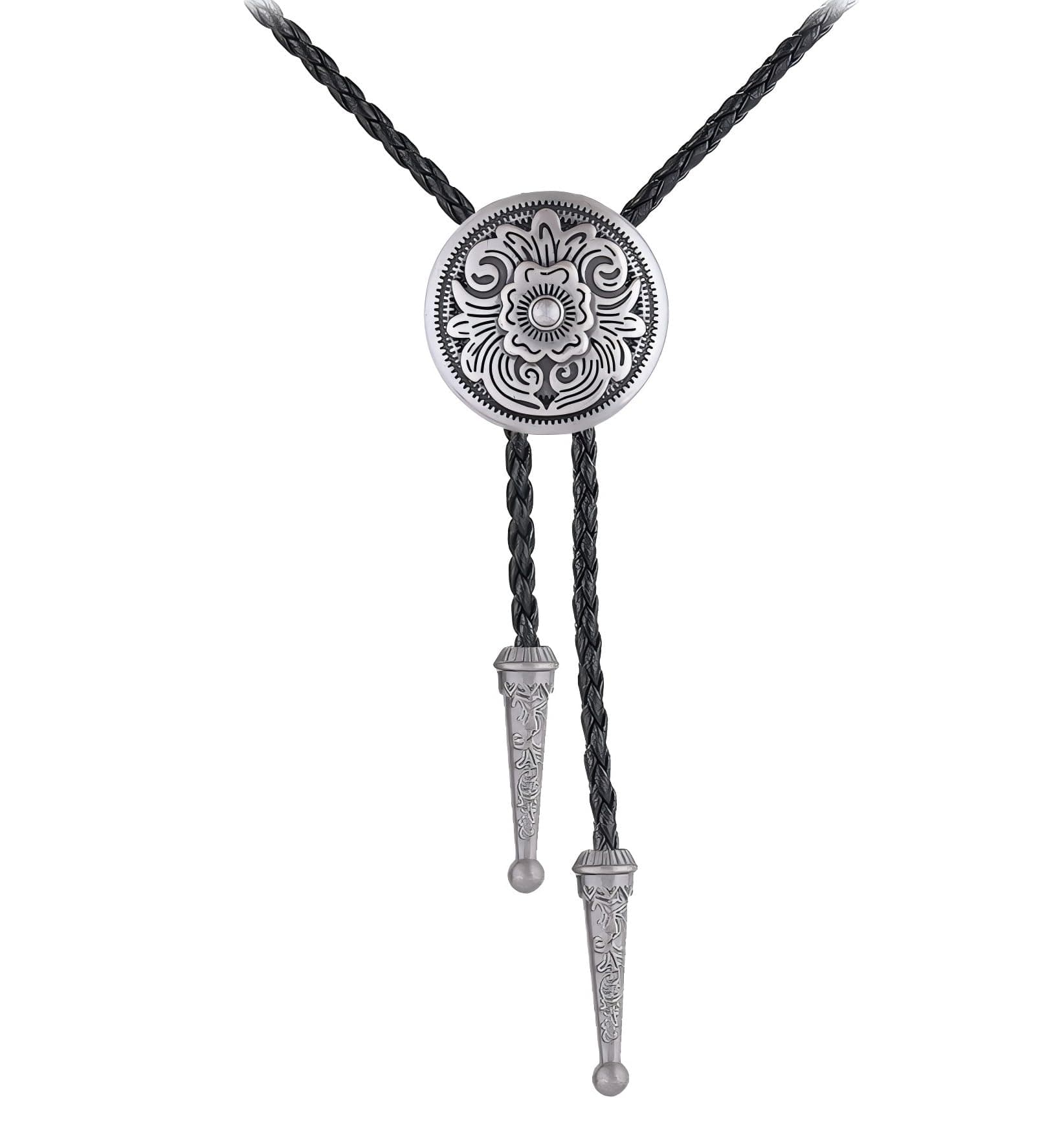Native American Bolo Tie Rodeo Cowboy Leather Necktie Western Necklace Costume Accessories for Men,Women