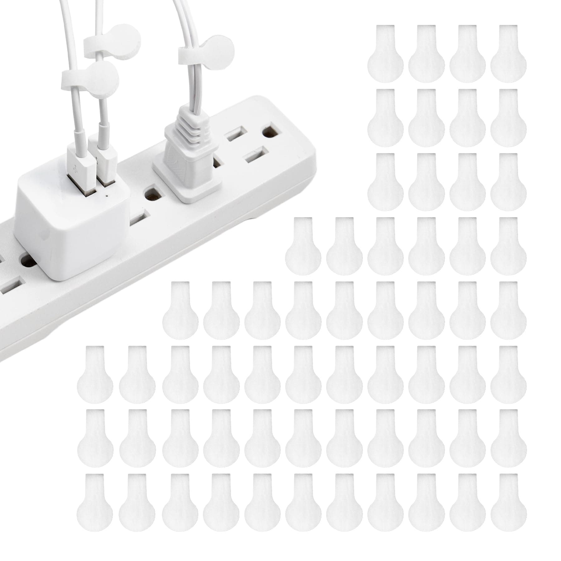 Wrap-It Mini White Cable Labels (60 Pack) - Wire Tags and Tags for Cable Management