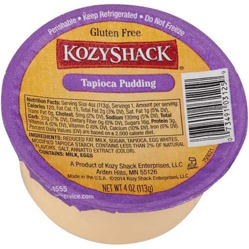 Kozy Shack Tapioca Pudding, 4 Ounce -- 48 per case.