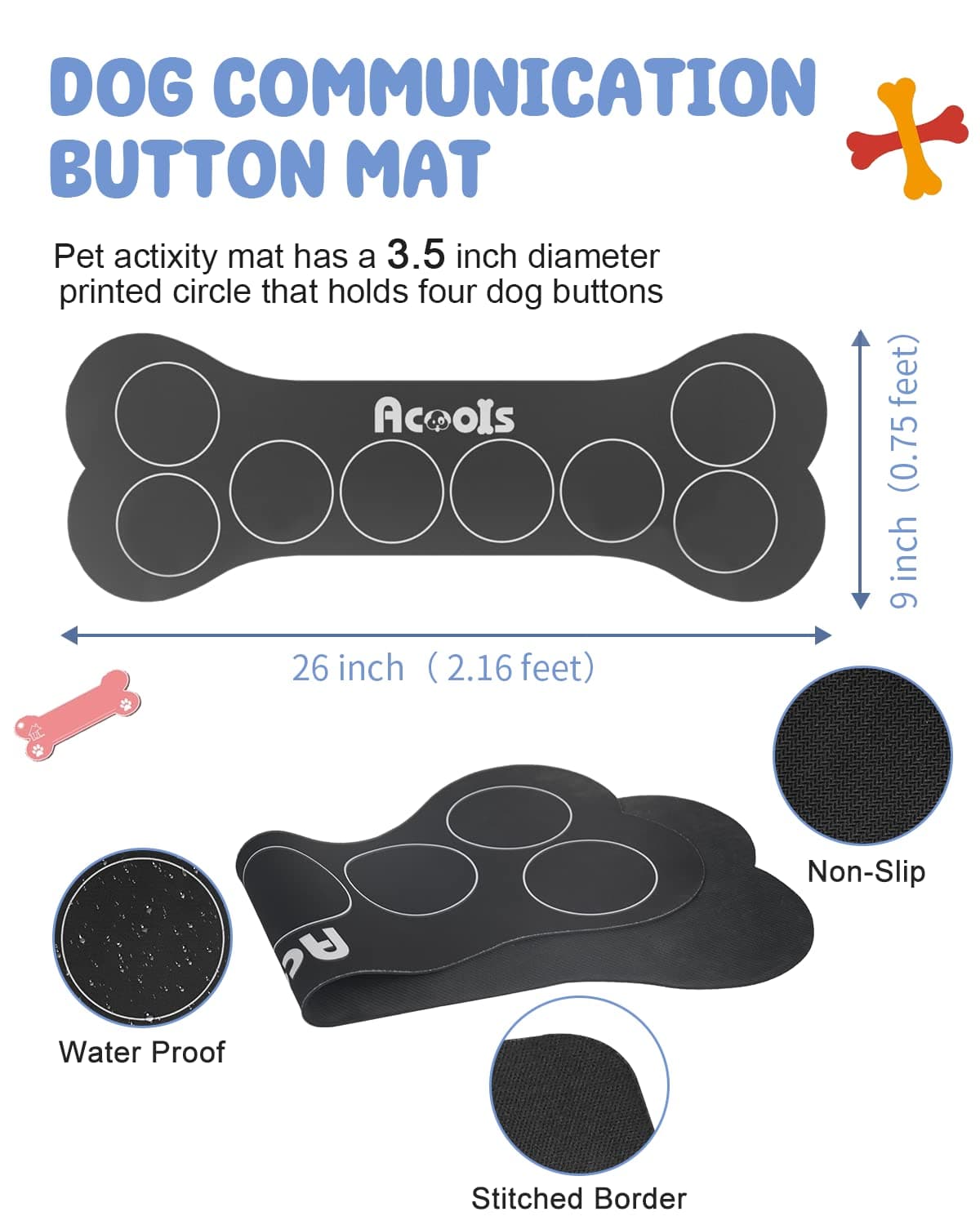 Acools 8 Dog Talking Button Set