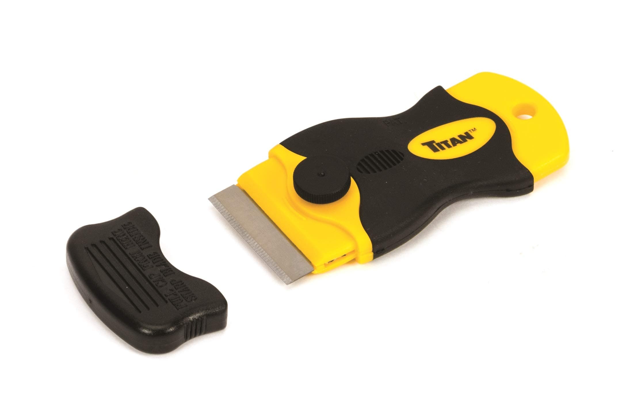 Titan 12031 4-Inch Mini Razor Scraper | Includes 1 Extra Heavy-Duty Razor Blade