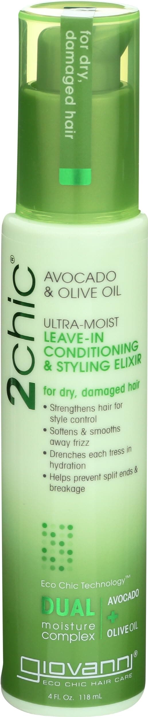 2chic ultra-moist leave-in conditioning & styling elixir, 4 oz